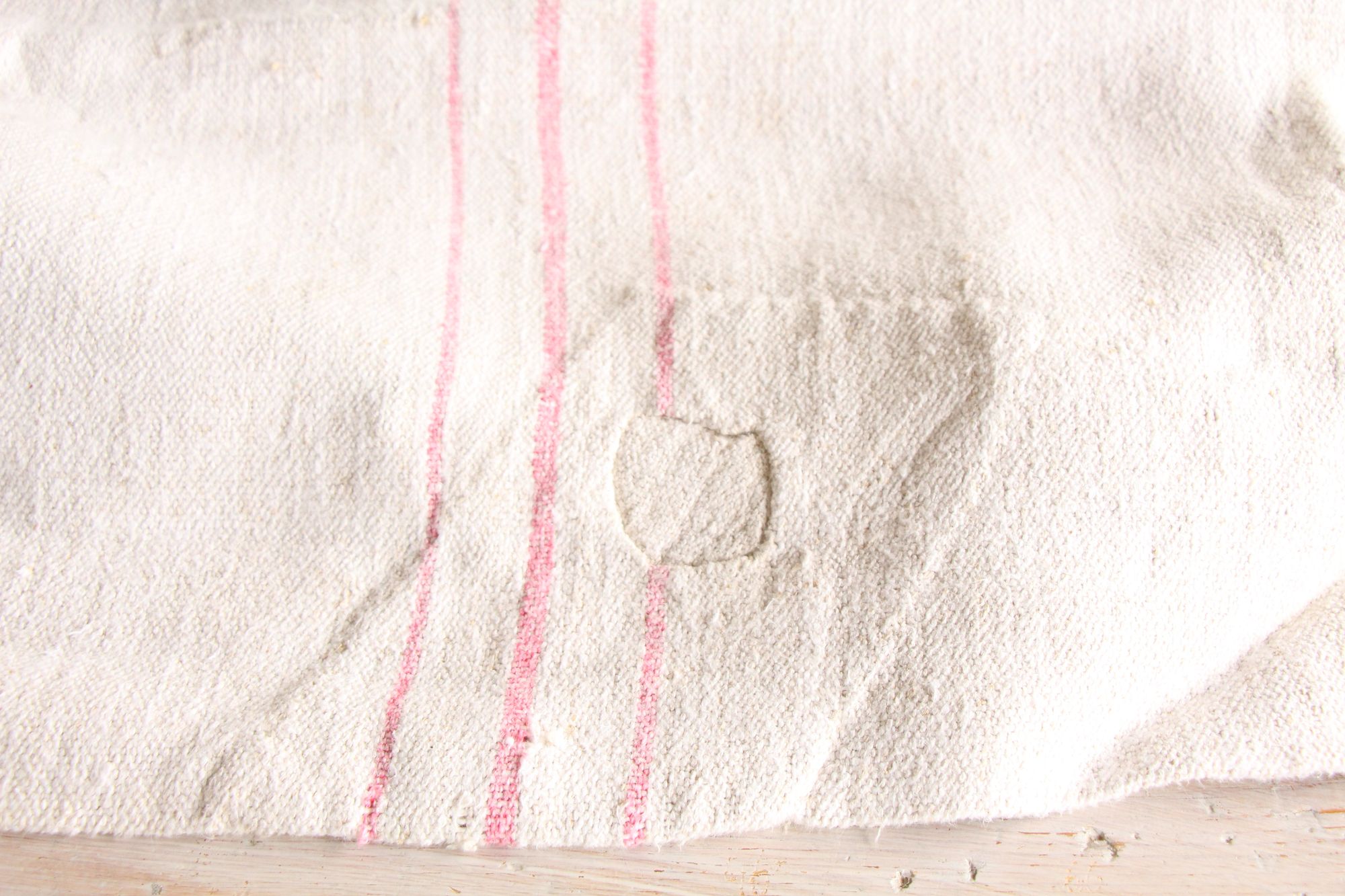 antique linen grainsack, rustic, pillow fabric, durable, wabi sabi decor, L 770 - Image 2