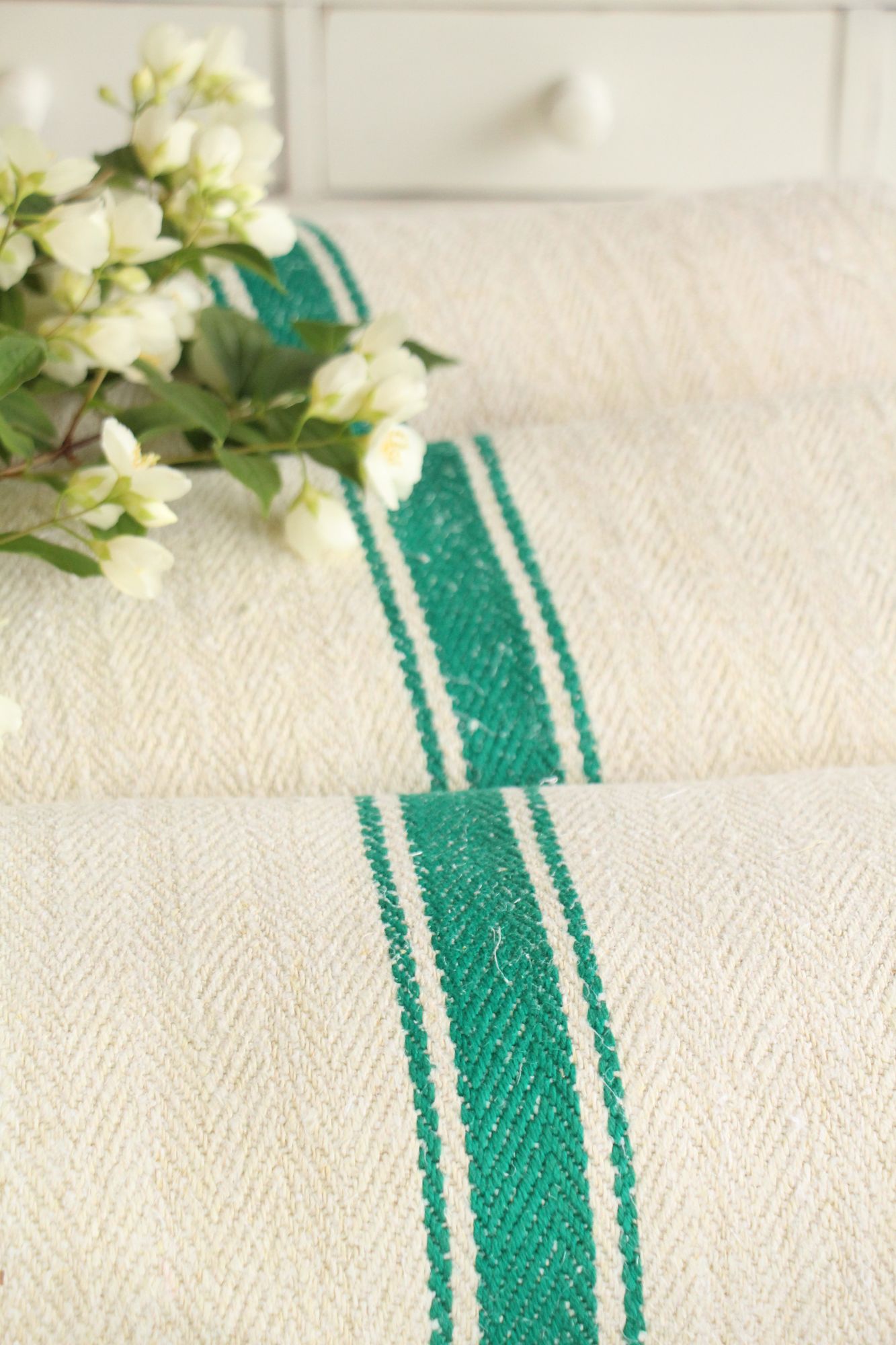 antique linen fabric, 28.21y, bulk offer, farmhouse decor, stairrunner fabric, rare stripes, herringbone, Z 208 - Image 11