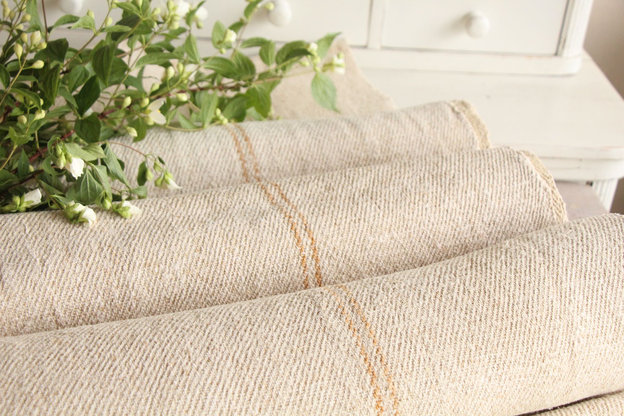 antique linen fabric, 13.65y, bulk offer, farmhouse decor, upholstery fabric, wabi sabi, Z 185 - Image 9