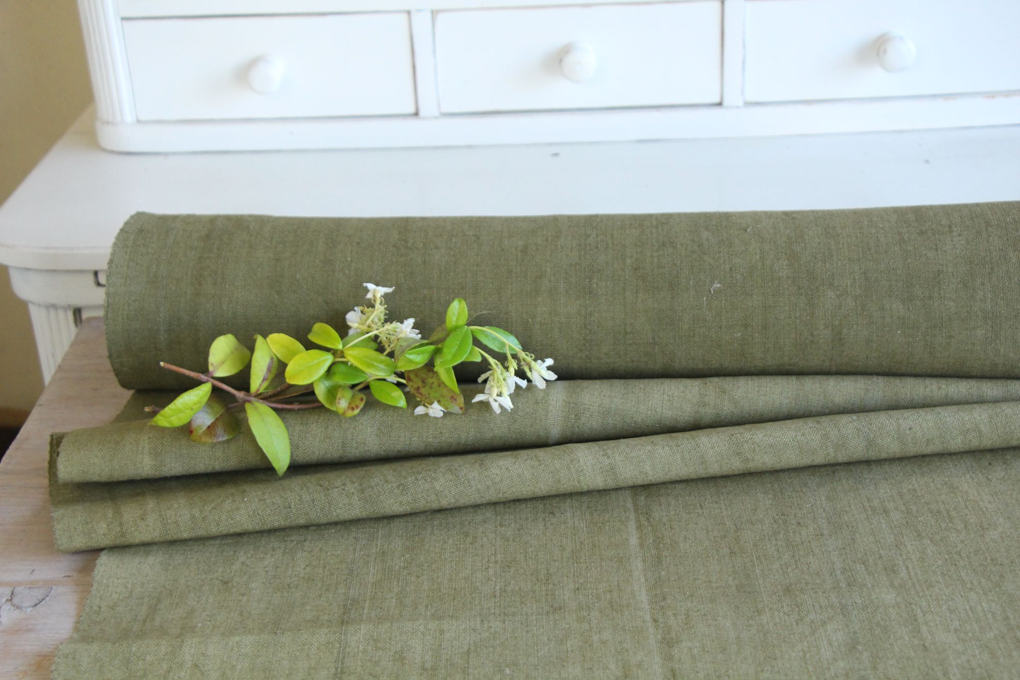 dyed antique linen fabric, 11.48 y, french linen, upholstery fabric, durable, Z 215 - Image 12