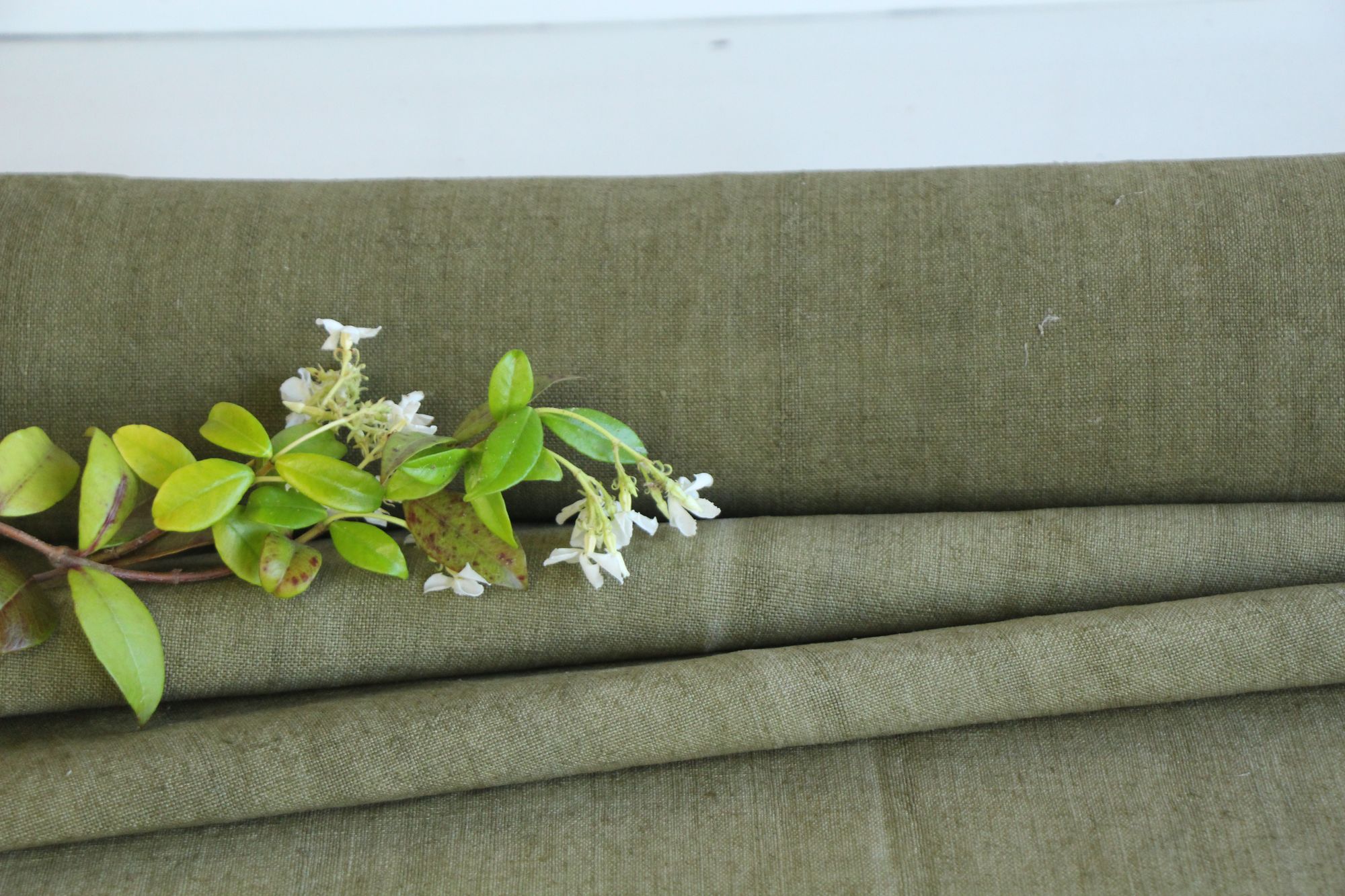 dyed antique linen fabric, 11.48 y, french linen, upholstery fabric, durable, Z 215 - Image 11