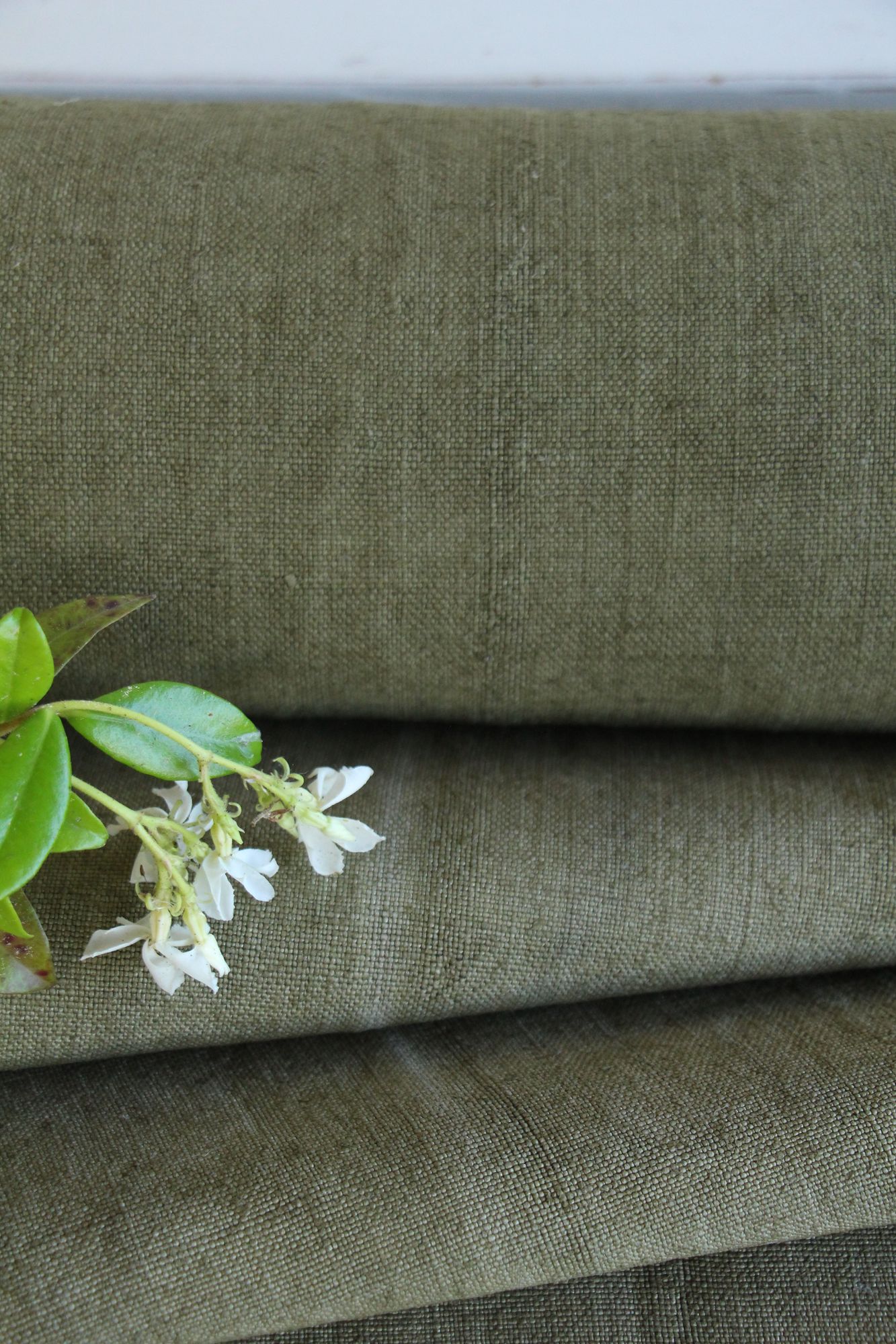 dyed antique linen fabric, 11.48 y, french linen, upholstery fabric, durable, Z 215 - Image 9