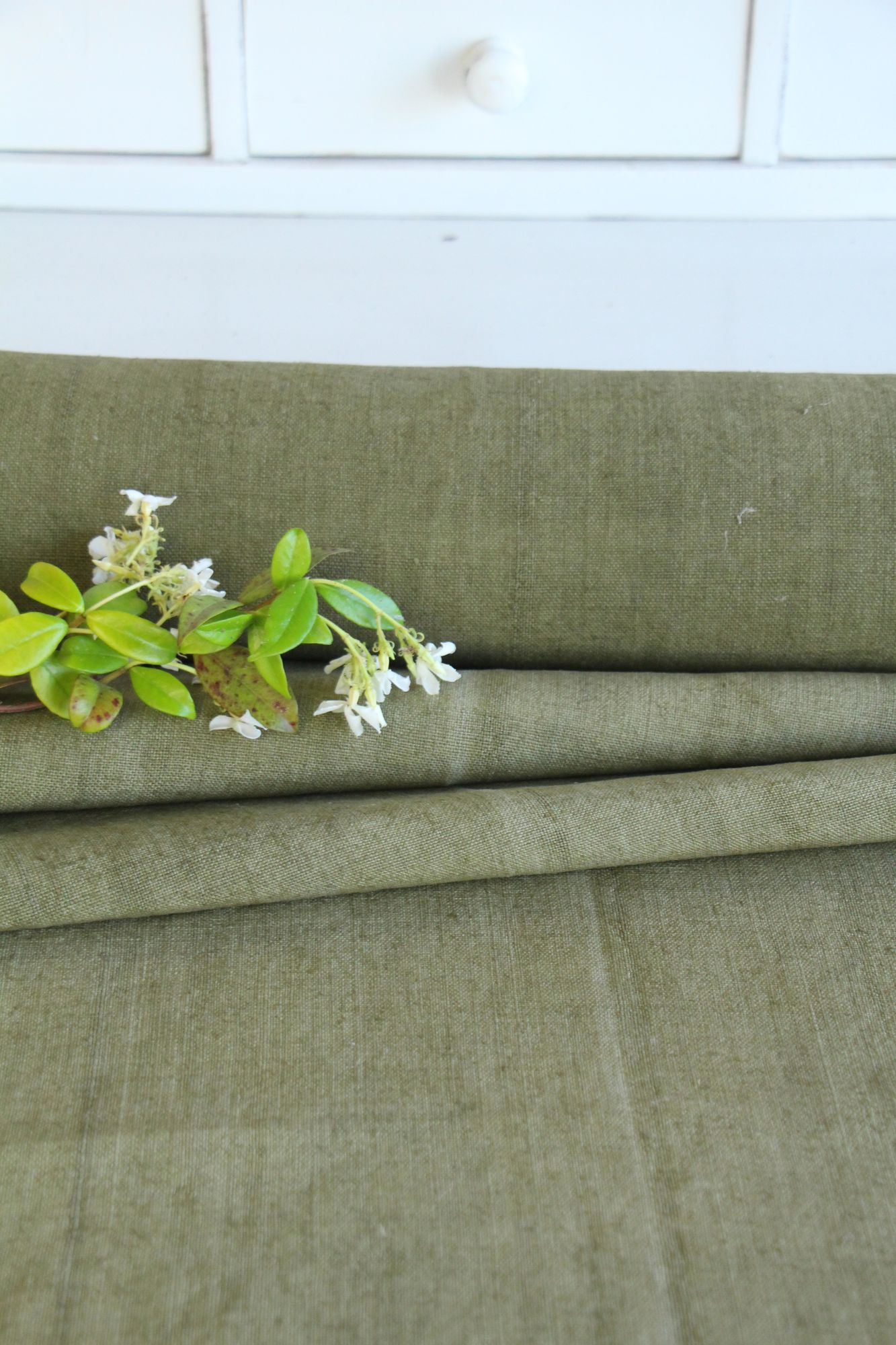 dyed antique linen fabric, 11.48 y, french linen, upholstery fabric, durable, Z 215 - Image 7