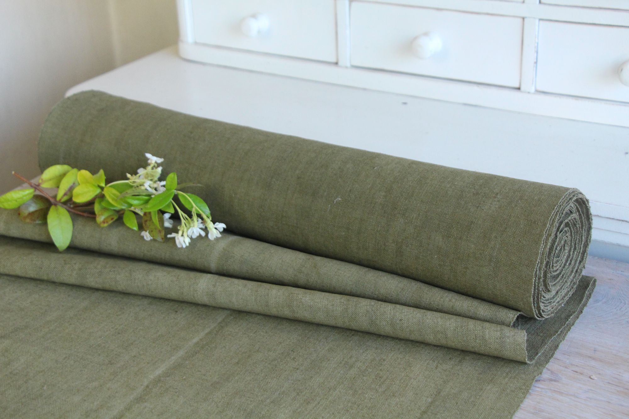 dyed antique linen fabric, 11.48 y, french linen, upholstery fabric, durable, Z 215