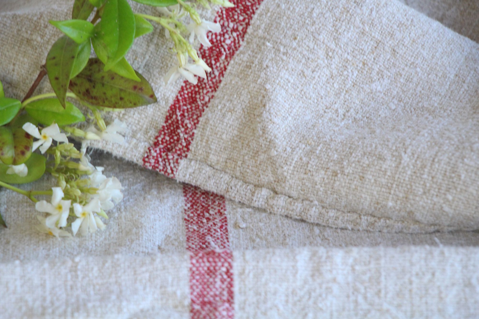 antique linen grainsack, rustic, pillow fabric, durable, wabi sabi decor, L 671 - Image 9