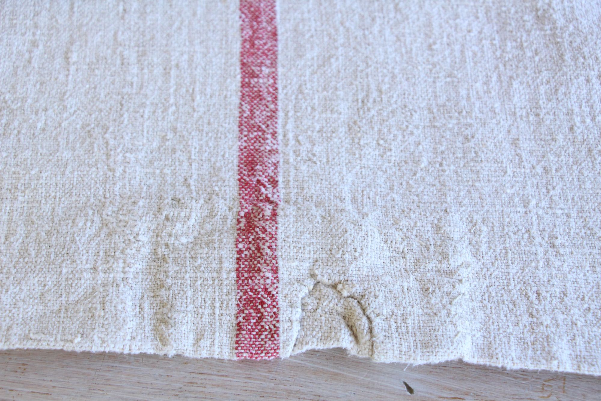 antique linen grainsack, rustic, pillow fabric, durable, wabi sabi decor, L 671 - Image 5