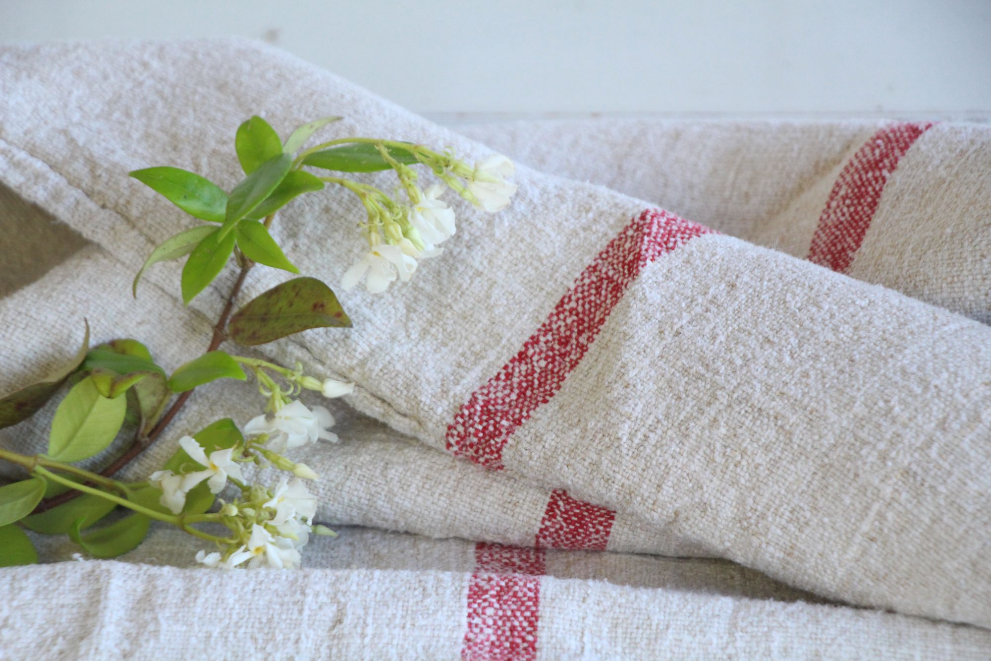 antique linen grainsack, rustic, pillow fabric, durable, wabi sabi decor, L 671 A - Image 7
