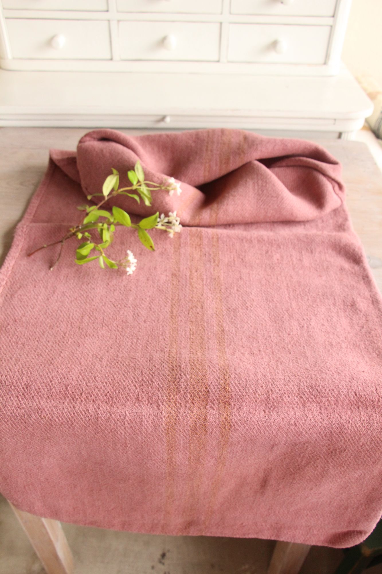 antique linen grainsack, rustic, pillow fabric, durable, dyed linen, Wabi Sabi, L 884