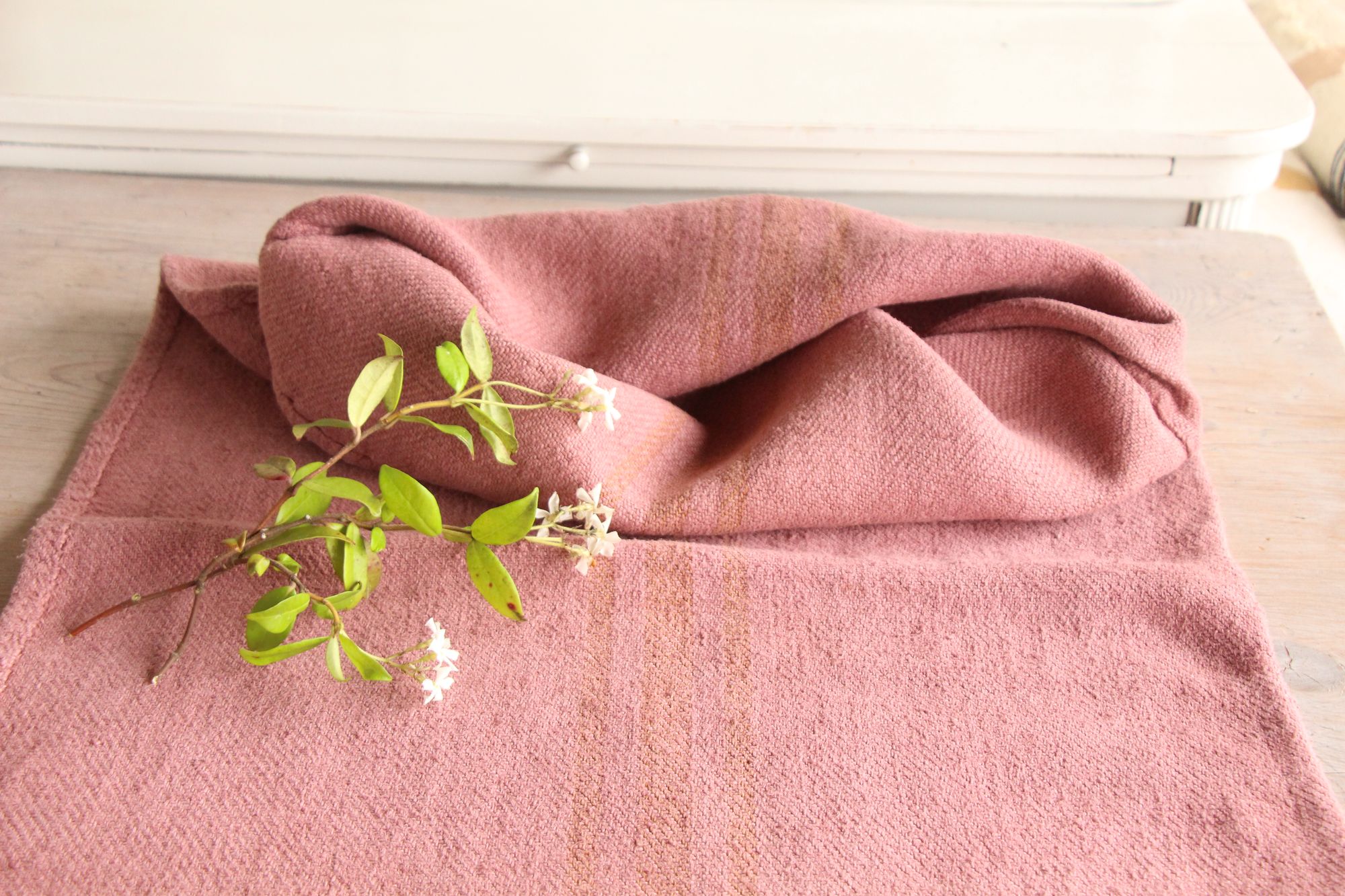 antique linen grainsack, rustic, pillow fabric, durable, dyed linen, Wabi Sabi, L 884 - Image 9