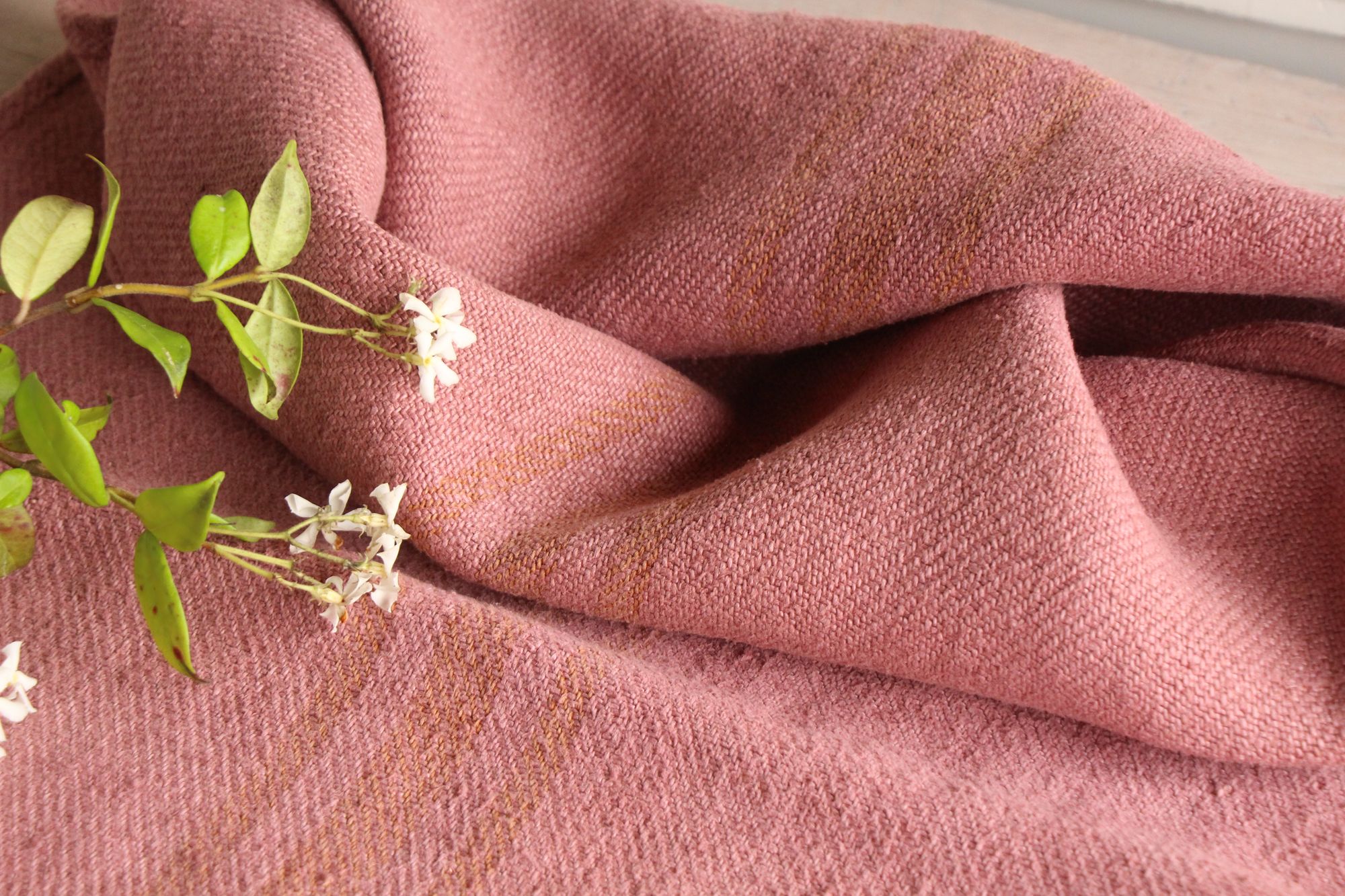 antique linen grainsack, rustic, pillow fabric, durable, dyed linen, Wabi Sabi, L 884 - Image 6