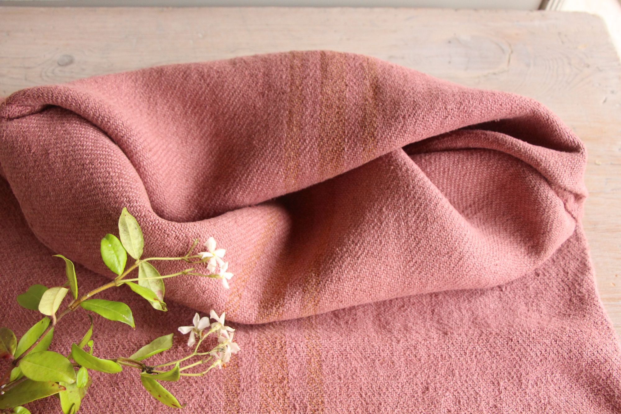 antique linen grainsack, rustic, pillow fabric, durable, dyed linen, Wabi Sabi, L 884 - Image 3
