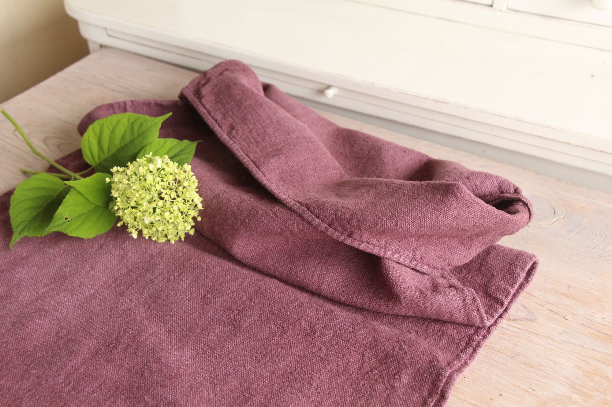 antique linen grainsack, rustic, pillow fabric, durable, dyed linen, Wabi Sabi, L 882