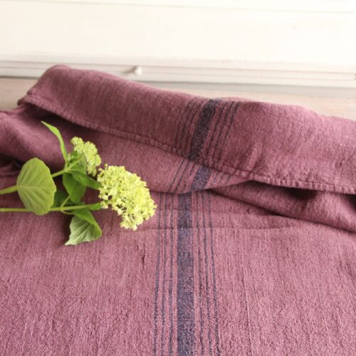 antique linen grainsack, rustic, pillow fabric, durable, dyed linen, Wabi Sabi, L 895