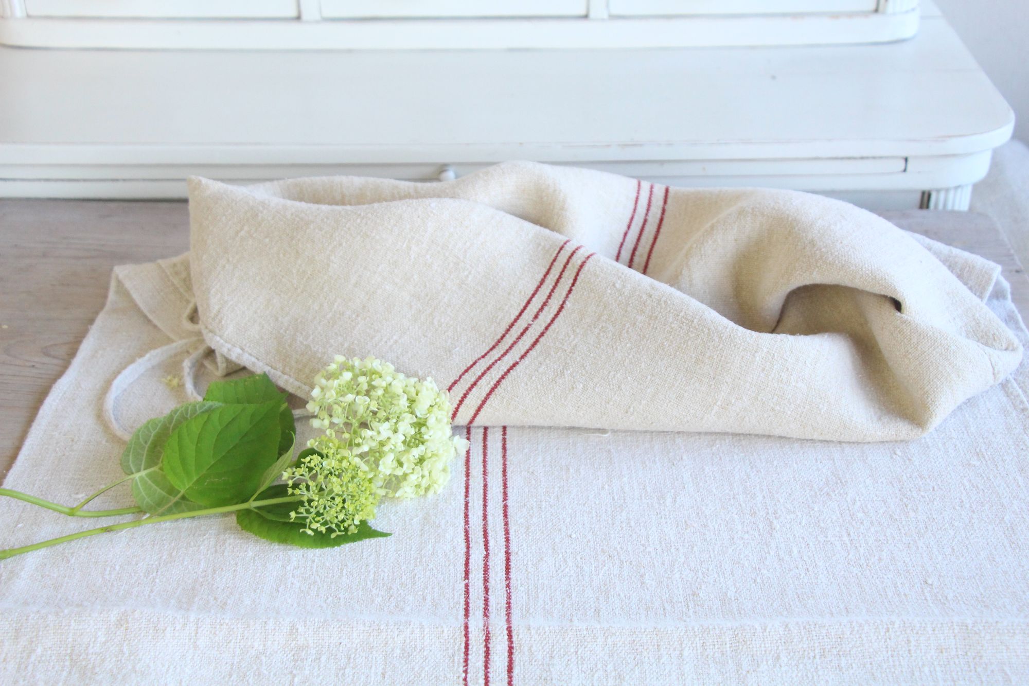antique linen grainsack, rustic, pillow fabric, durable, wabi sabi decor, L 808 - Image 9