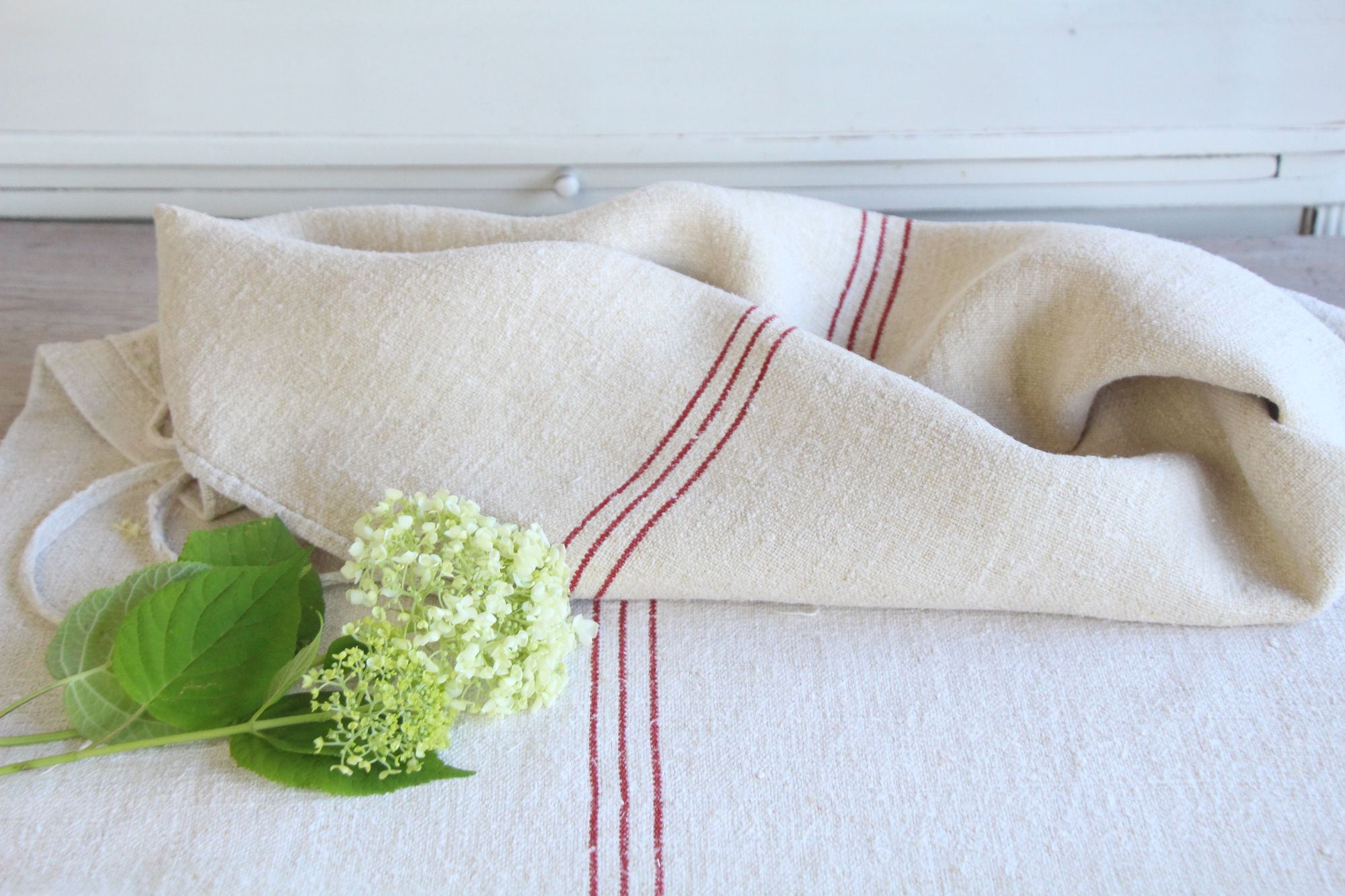antique linen grainsack, rustic, pillow fabric, durable, wabi sabi decor, L 808