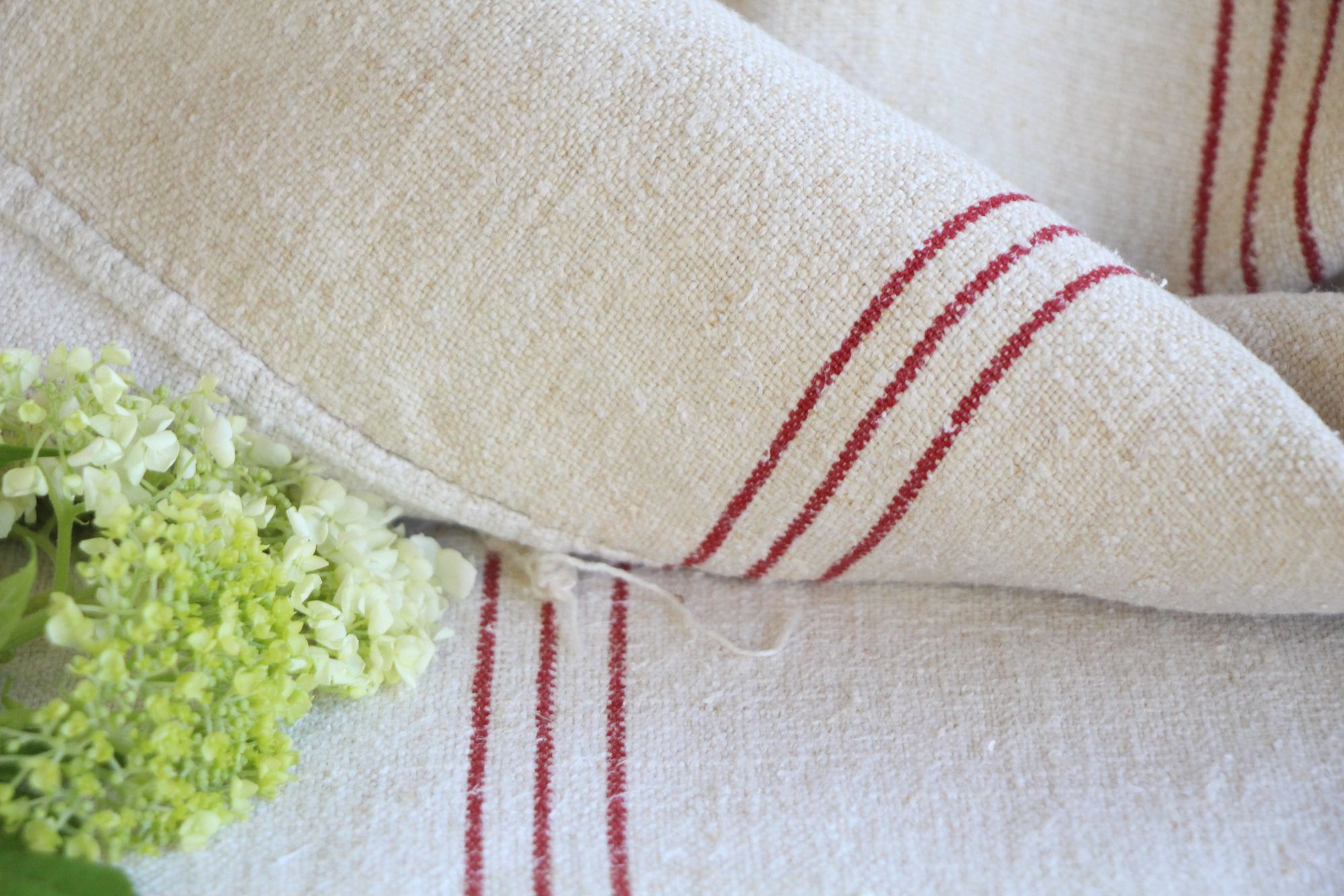 antique linen grainsack, rustic, pillow fabric, durable, wabi sabi decor, L 808 - Image 6