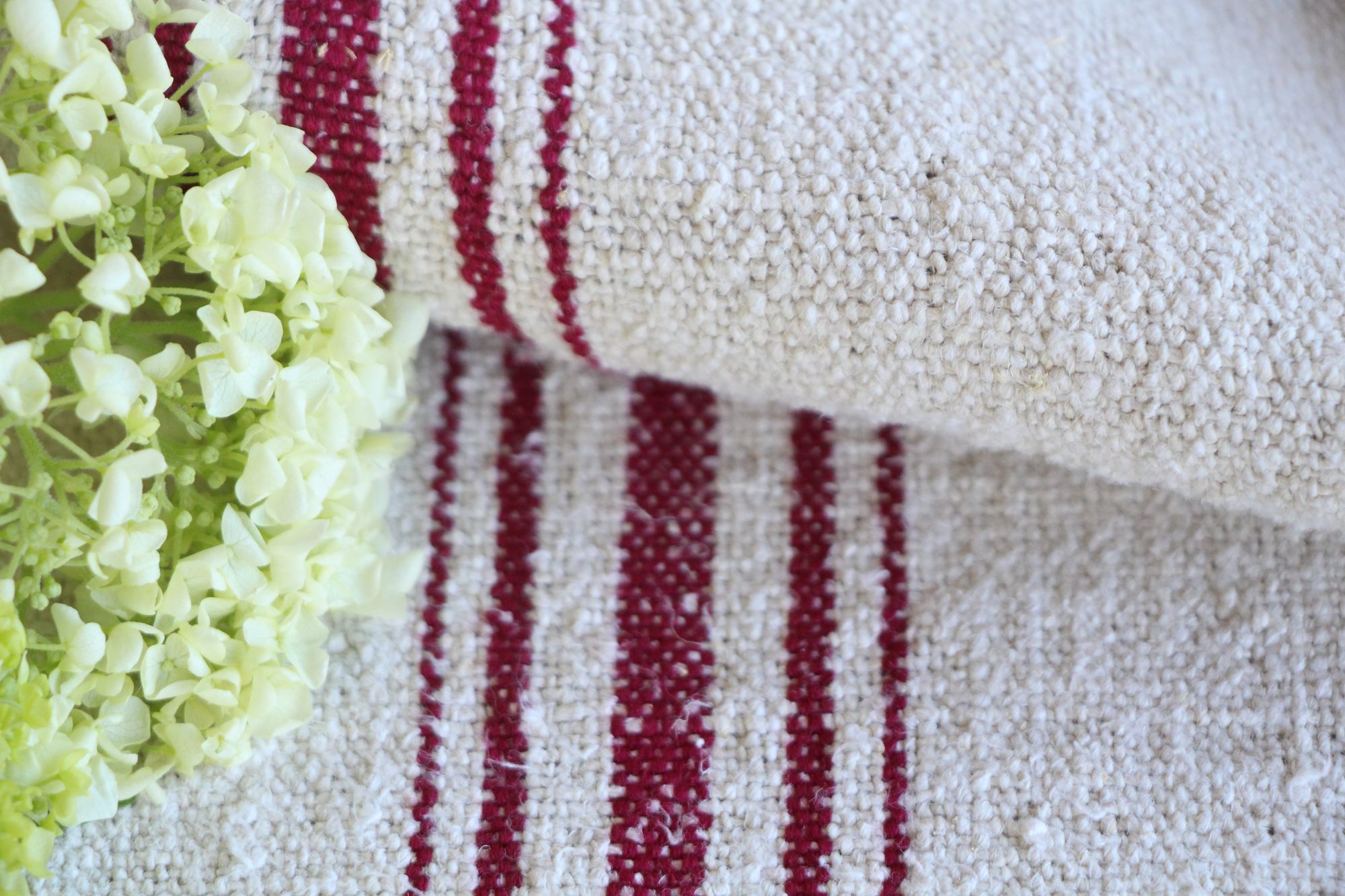antique linen grainsack, rustic, pillow fabric, durable, wabi sabi decor, L 768 A - Image 2