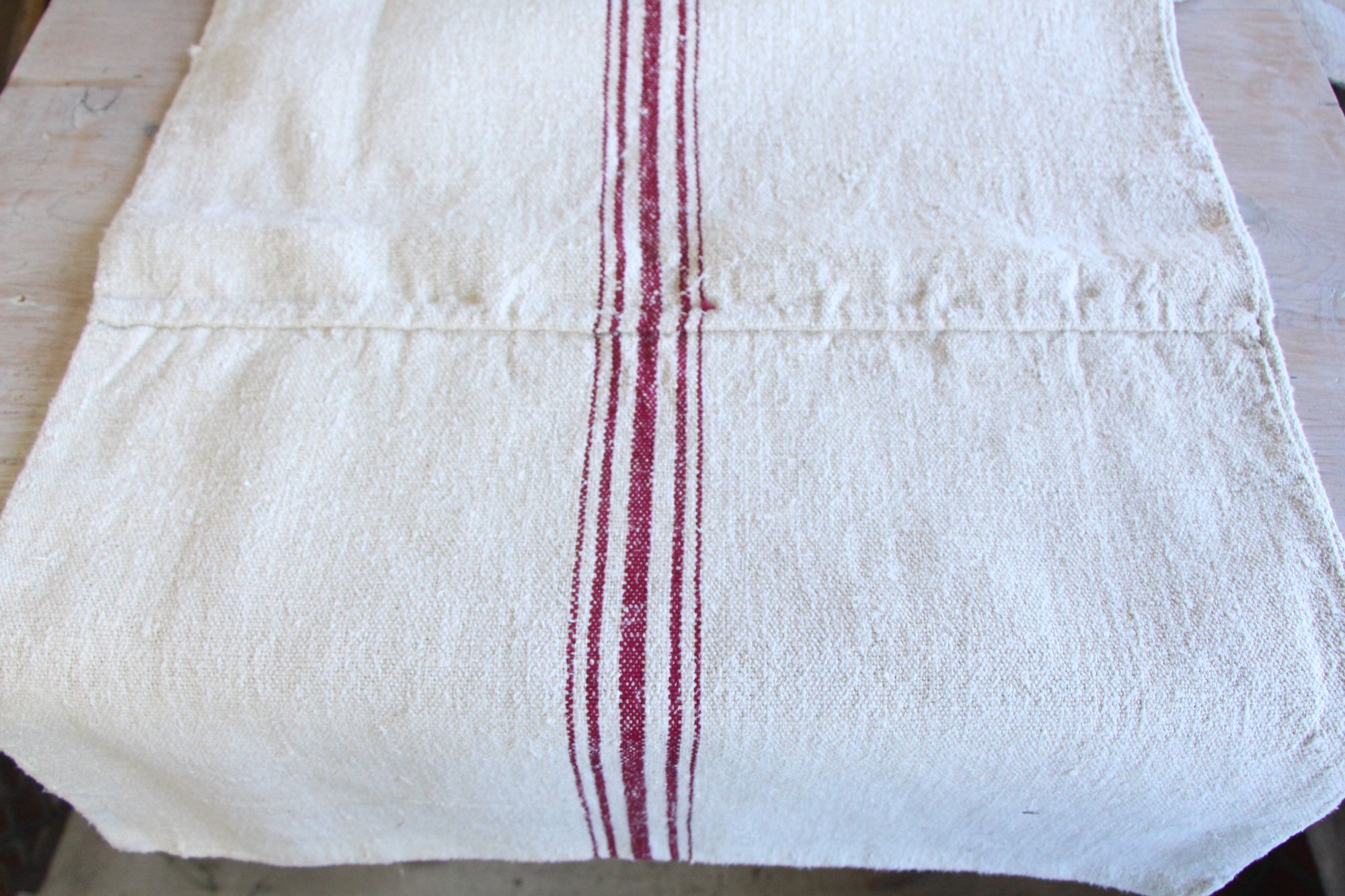 antique linen grainsack, rustic, pillow fabric, durable, wabi sabi decor, L 768 A - Image 8