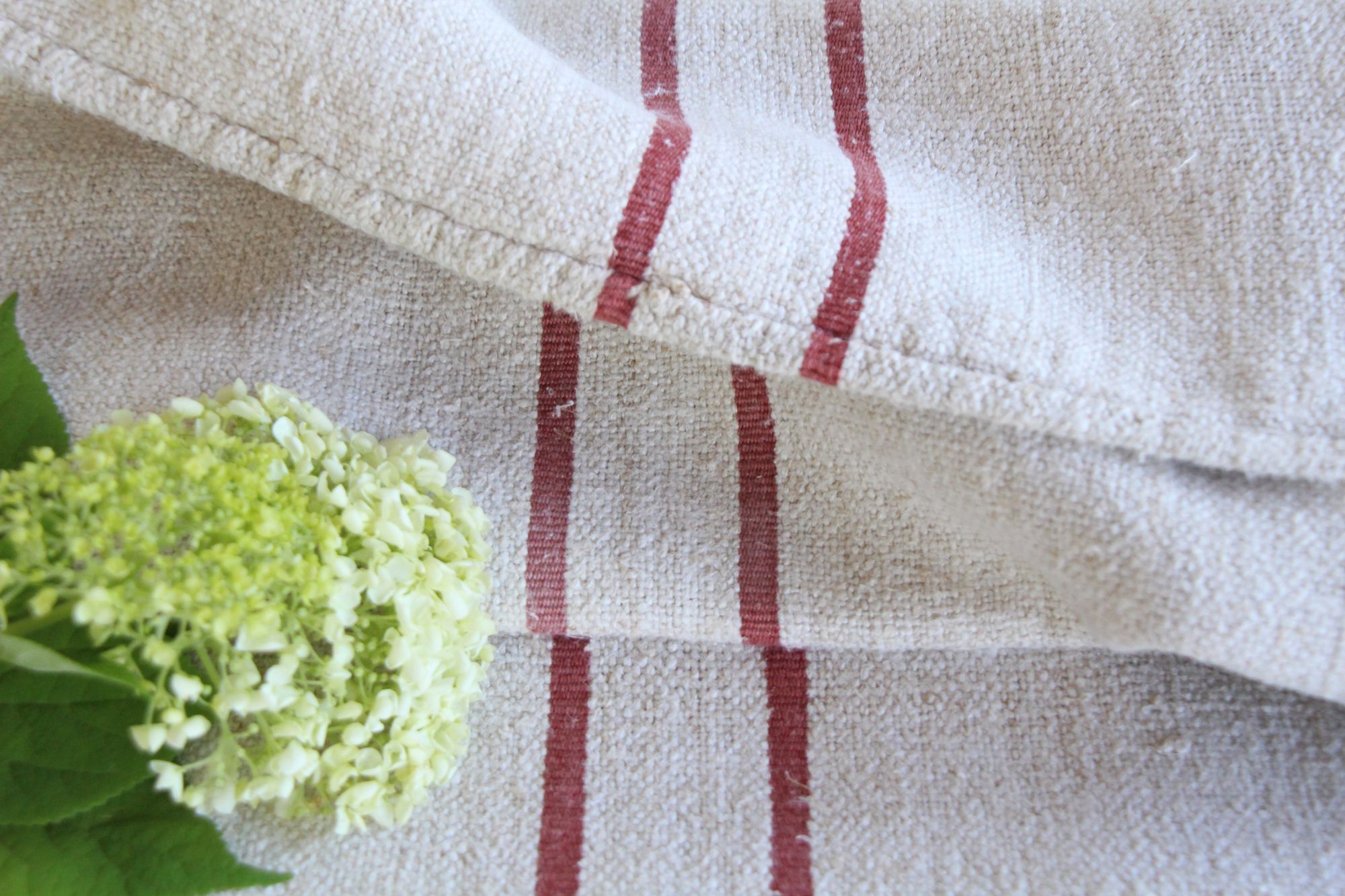 antique linen grainsack, rustic, pillow fabric, durable, wabi sabi decor, L 458 - Image 9