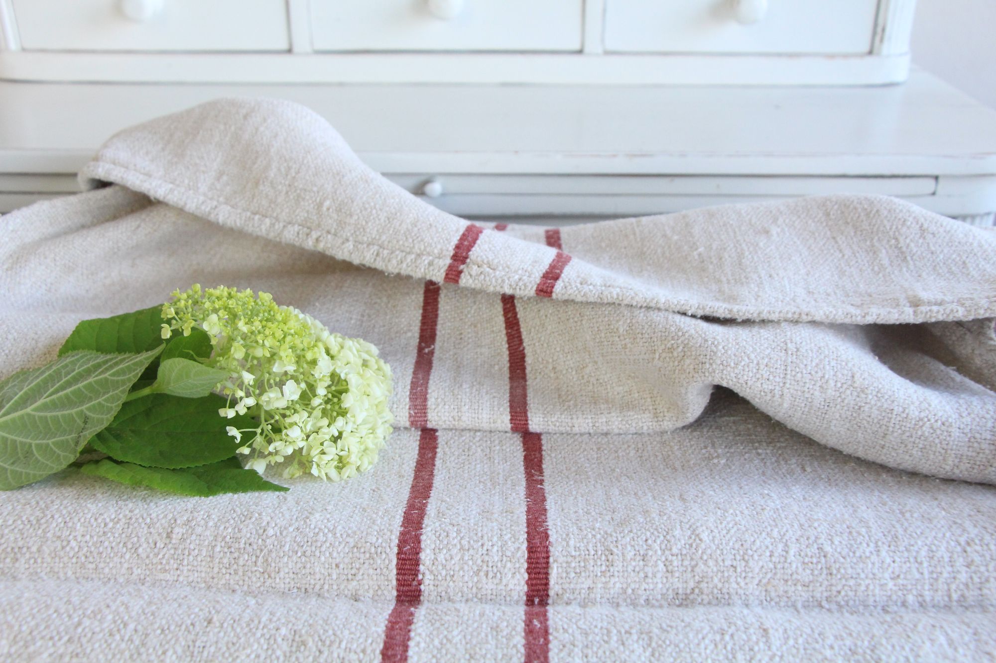 antique linen grainsack, rustic, pillow fabric, durable, wabi sabi decor, L 458 - Image 7