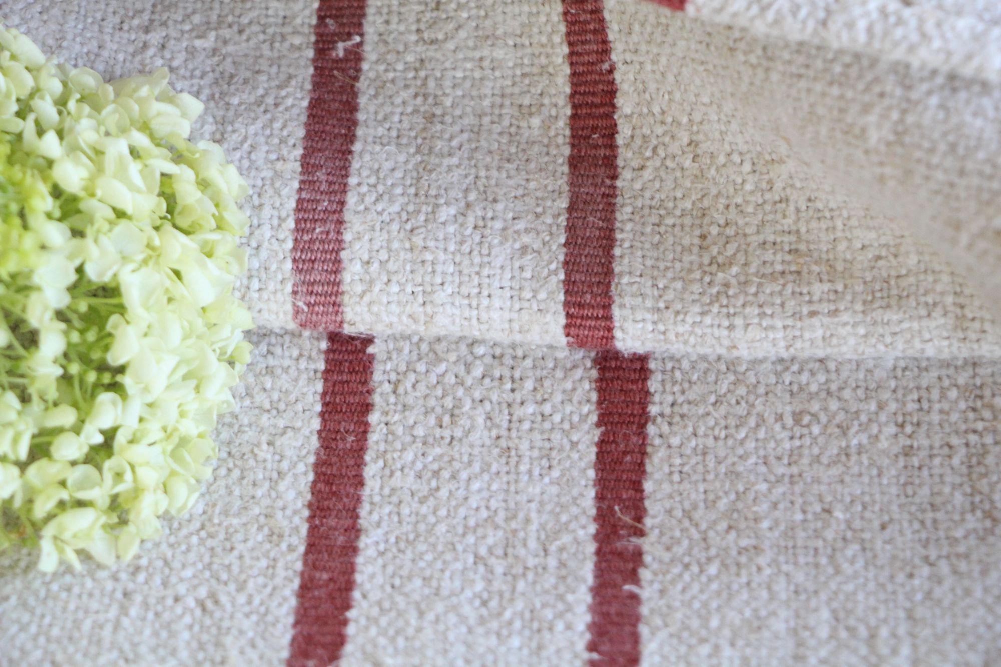 antique linen grainsack, rustic, pillow fabric, durable, wabi sabi decor, L 458 - Image 4