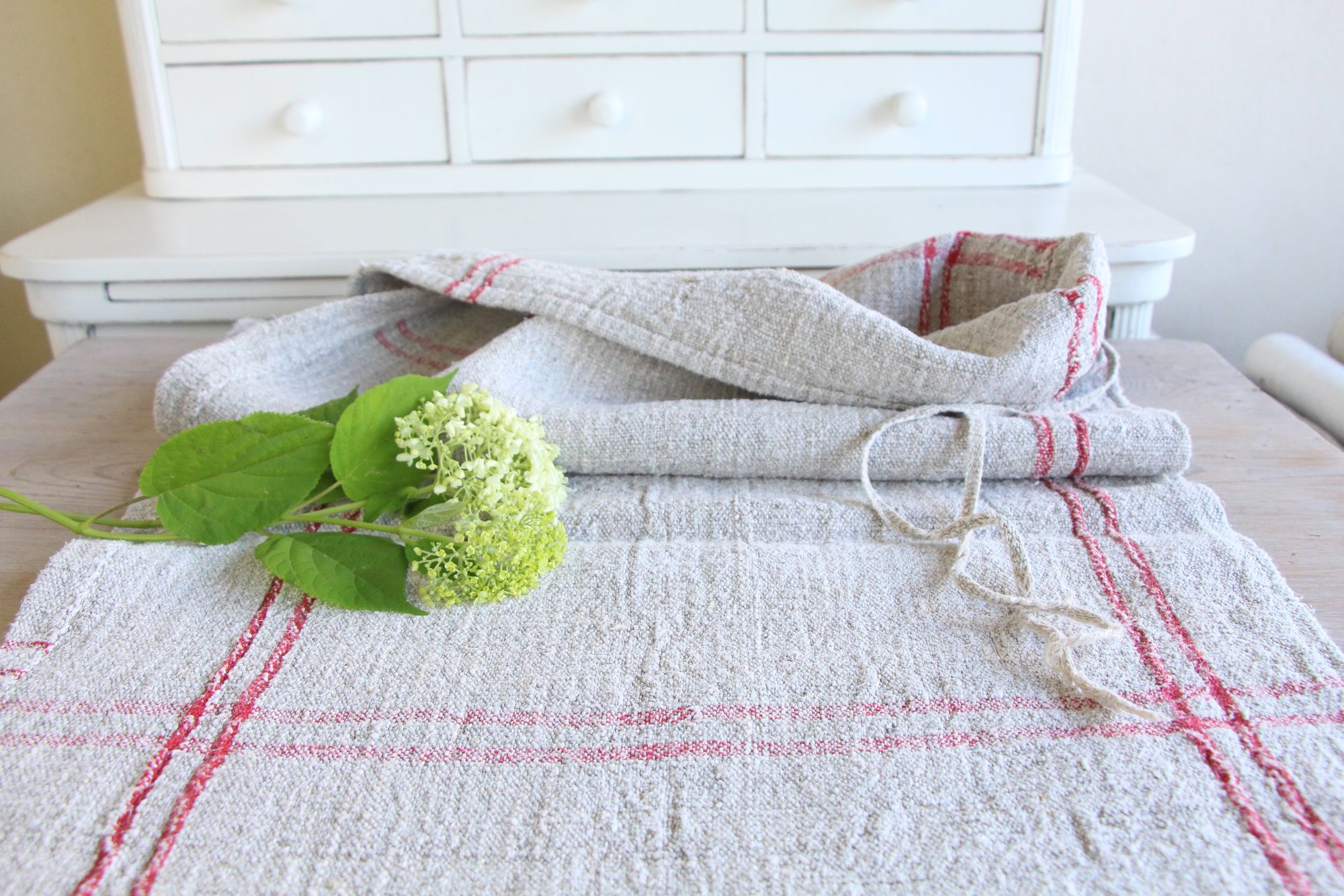 antique linen grainsack, rustic, pillow fabric, durable, wabi sabi decor, L 904 - Image 6