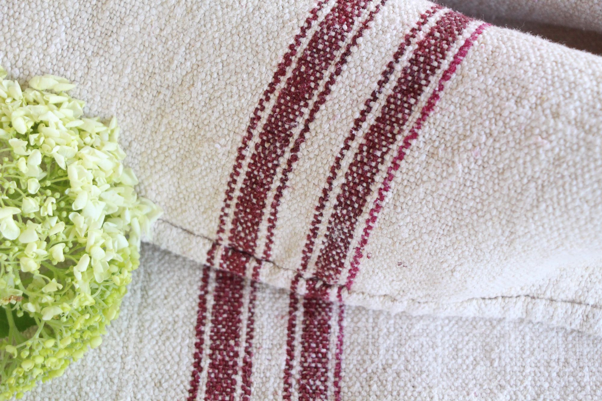 antique linen grainsack, rustic, pillow fabric, durable, wabi sabi decor, L 903 - Image 7