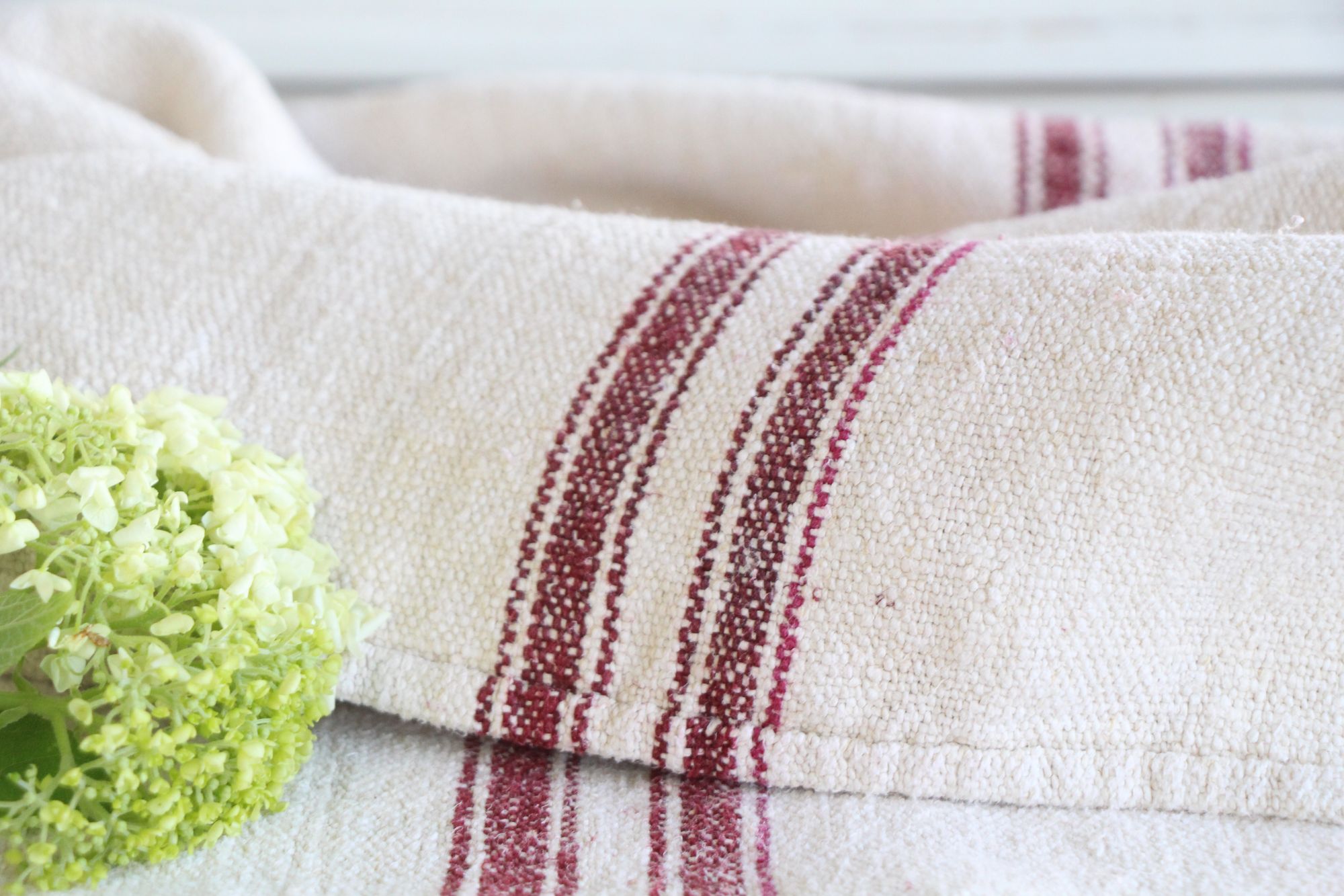 antique linen grainsack, rustic, pillow fabric, durable, wabi sabi decor, L 903 - Image 3