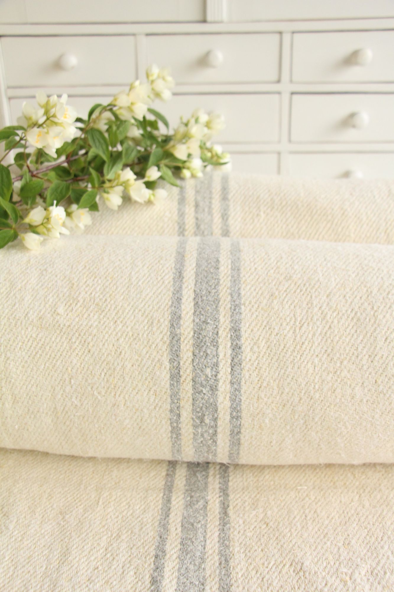 antique linen fabric, 26.02 y, bulk offer, farmhouse decor, stairrunner fabric, Z 207 - Image 8