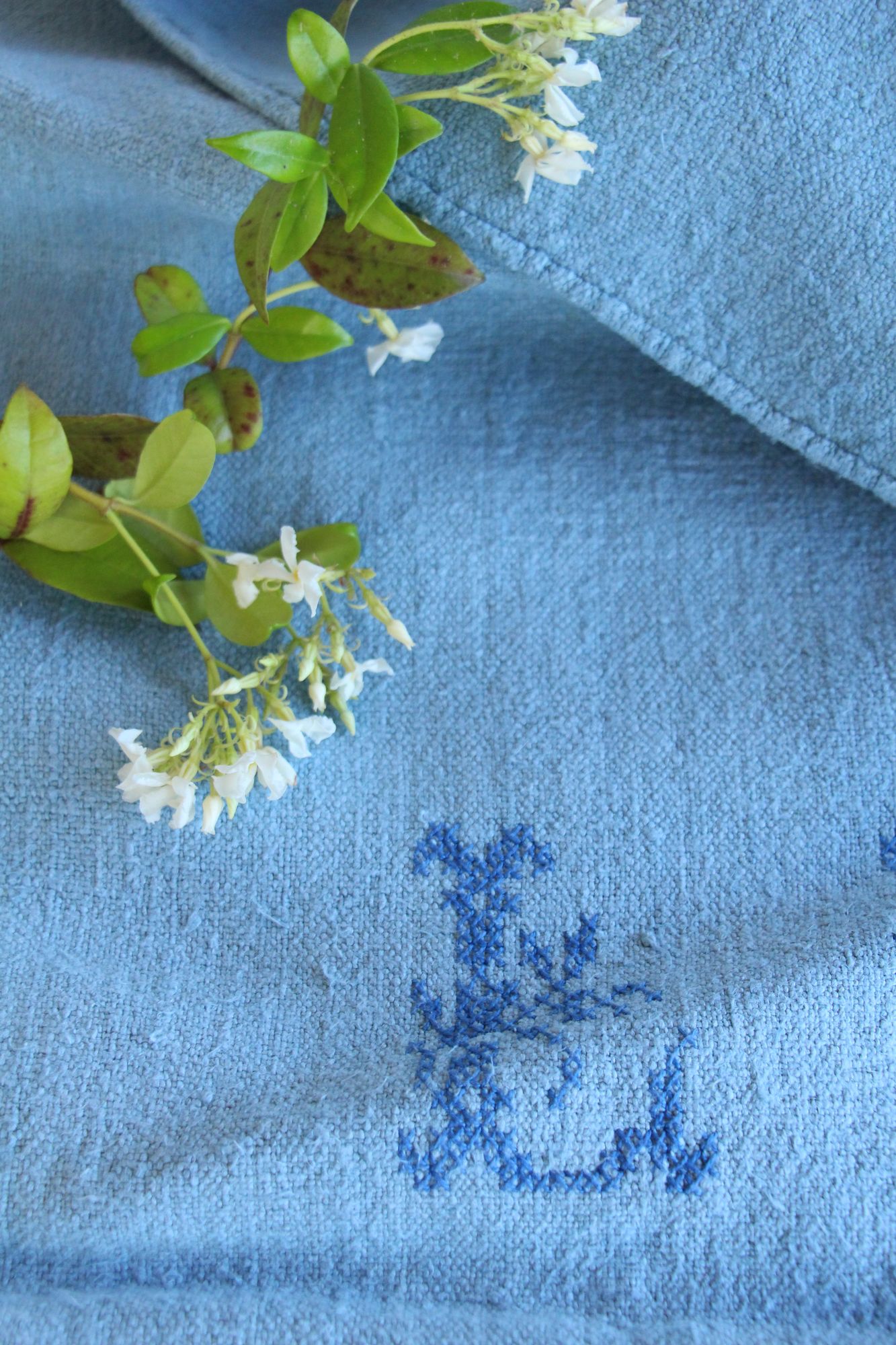 dyed antique linen grain sack, pillow fabric, bathmat fabric, durable L 258 - Image 7