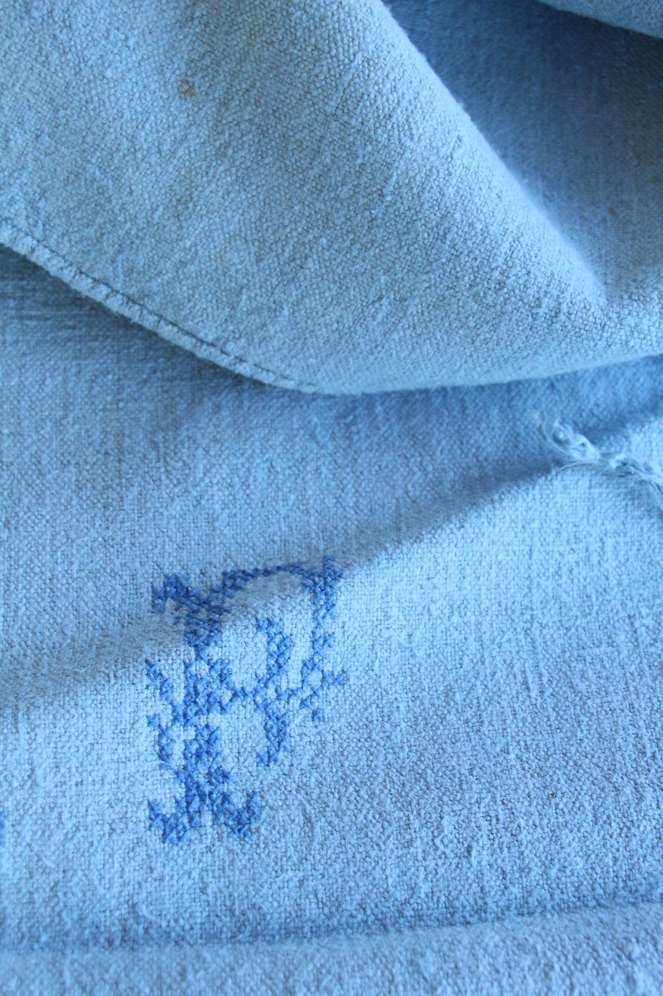 dyed antique linen grain sack, pillow fabric, bathmat fabric, durable L 258 - Image 8