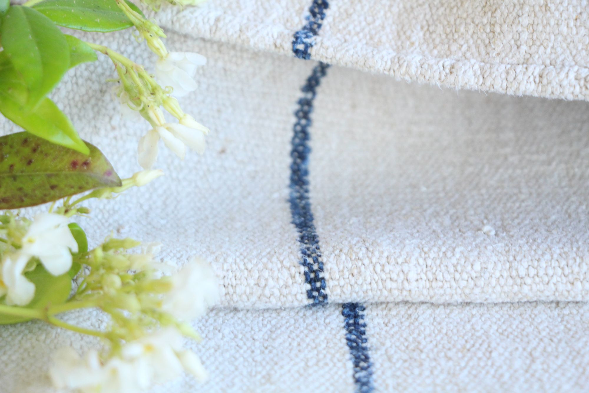 antique linen grainsack, pillow fabric, farmhouse decor, durable, L 801 - Image 7