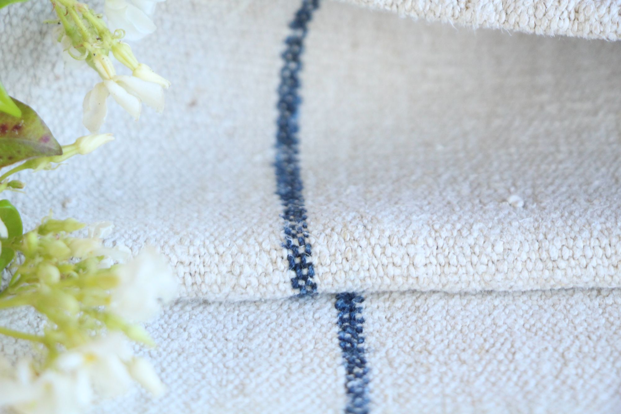 antique linen grainsack, pillow fabric, farmhouse decor, durable, L 801 - Image 6