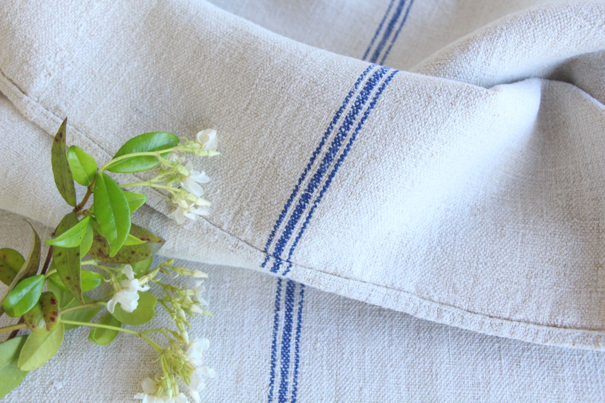 antique linen grainsack, pillow fabric, farmhouse decor, durable, L 802 - Image 7