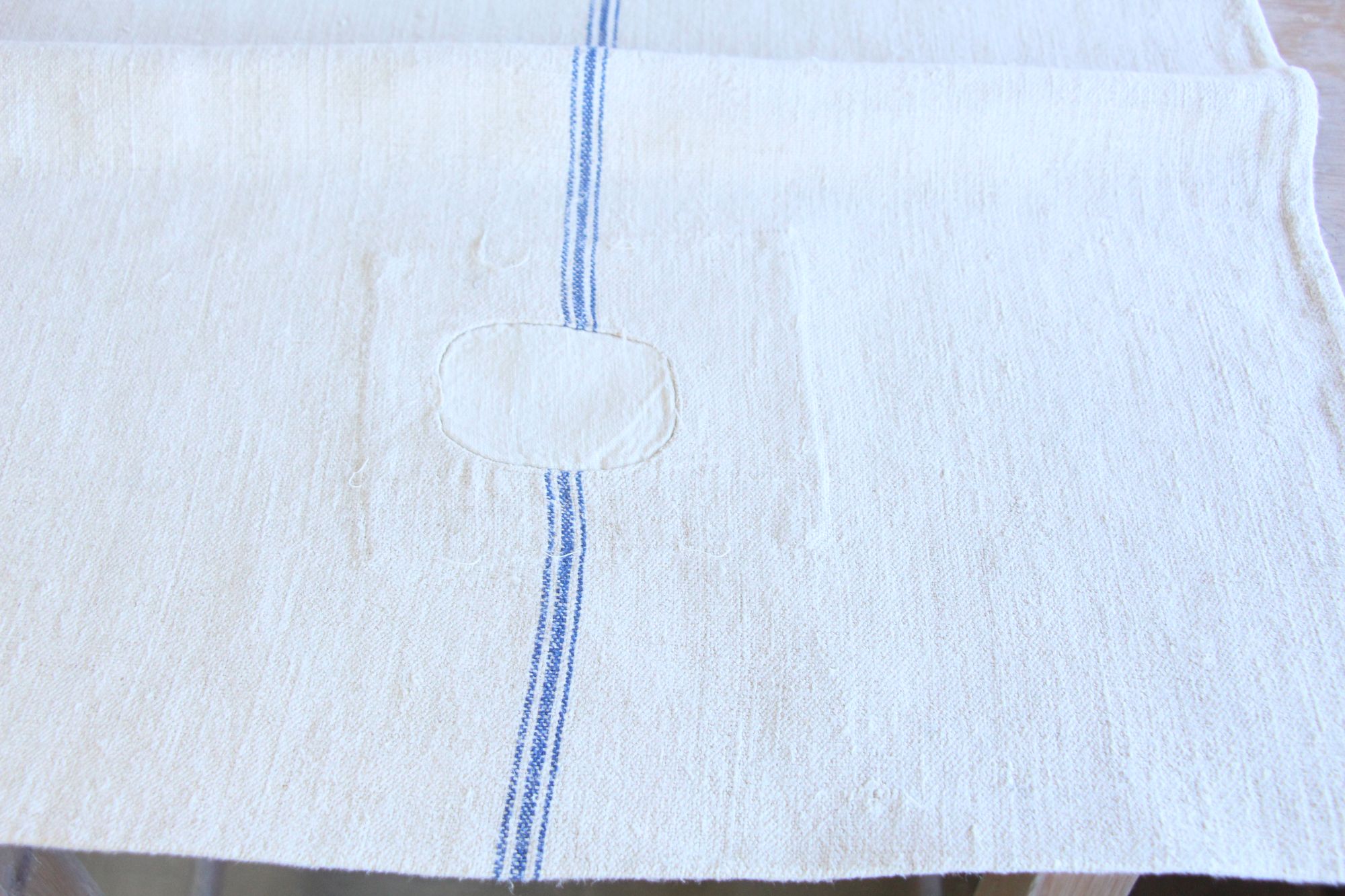 antique linen grainsack, pillow fabric, farmhouse decor, durable, L 802 - Image 10