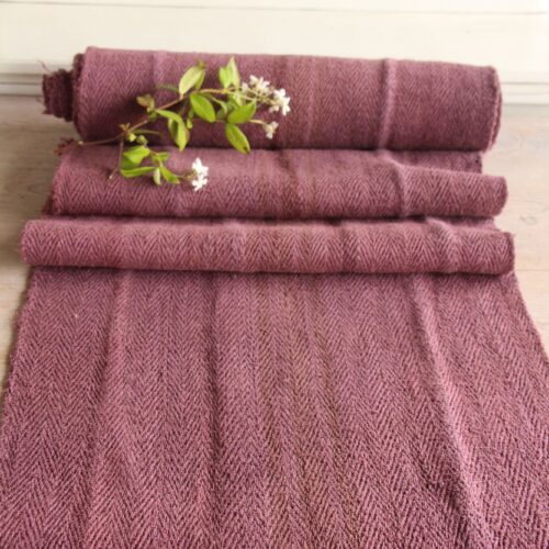 dyed antique linen fabric, 4.7 y, upholstery fabric, stairrunner, rustic, herringbone, Z 219