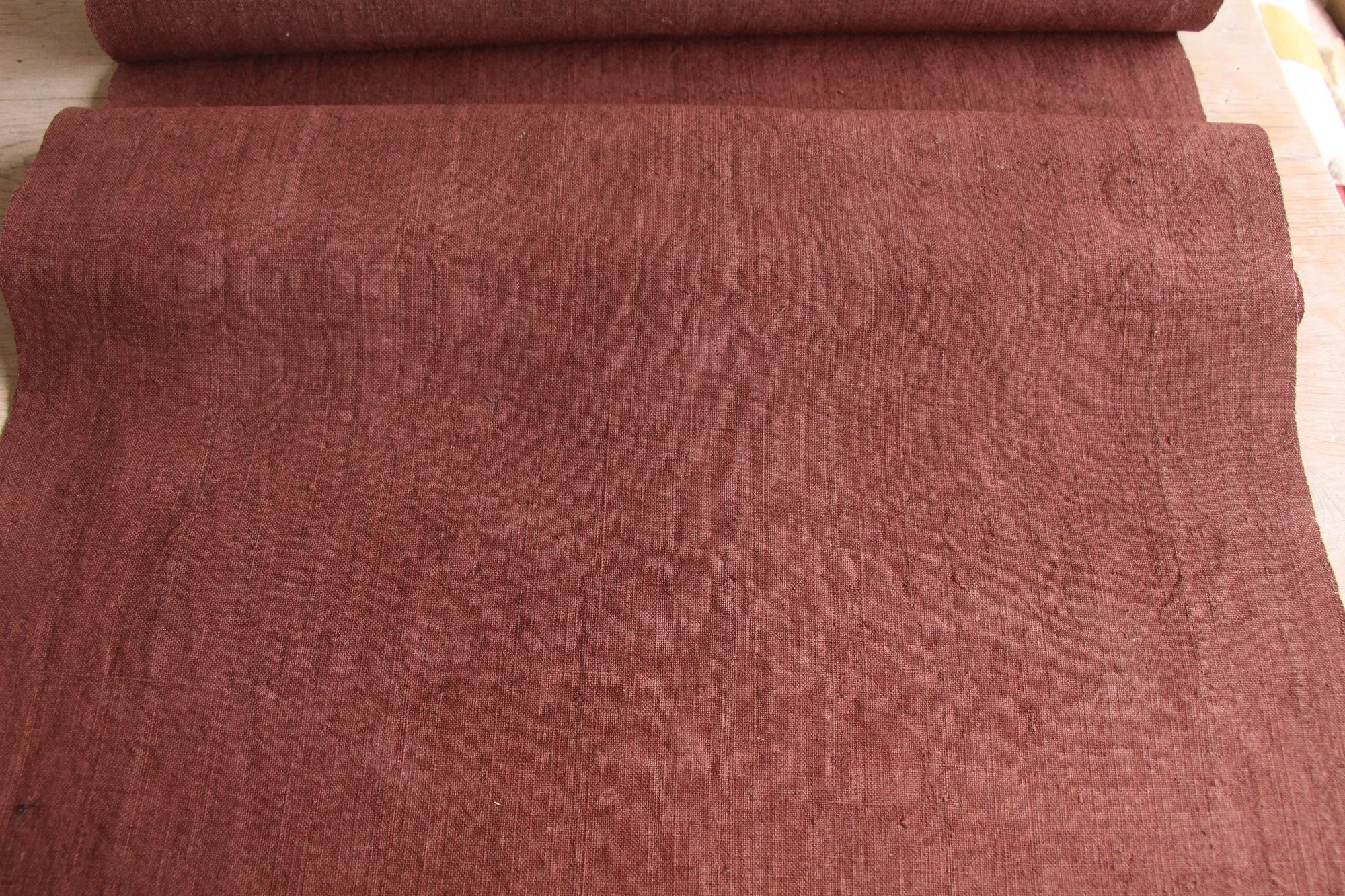 dyed antique linen fabric, 8.70 y, upholstery fabric, french linen, Z 220 - Image 11