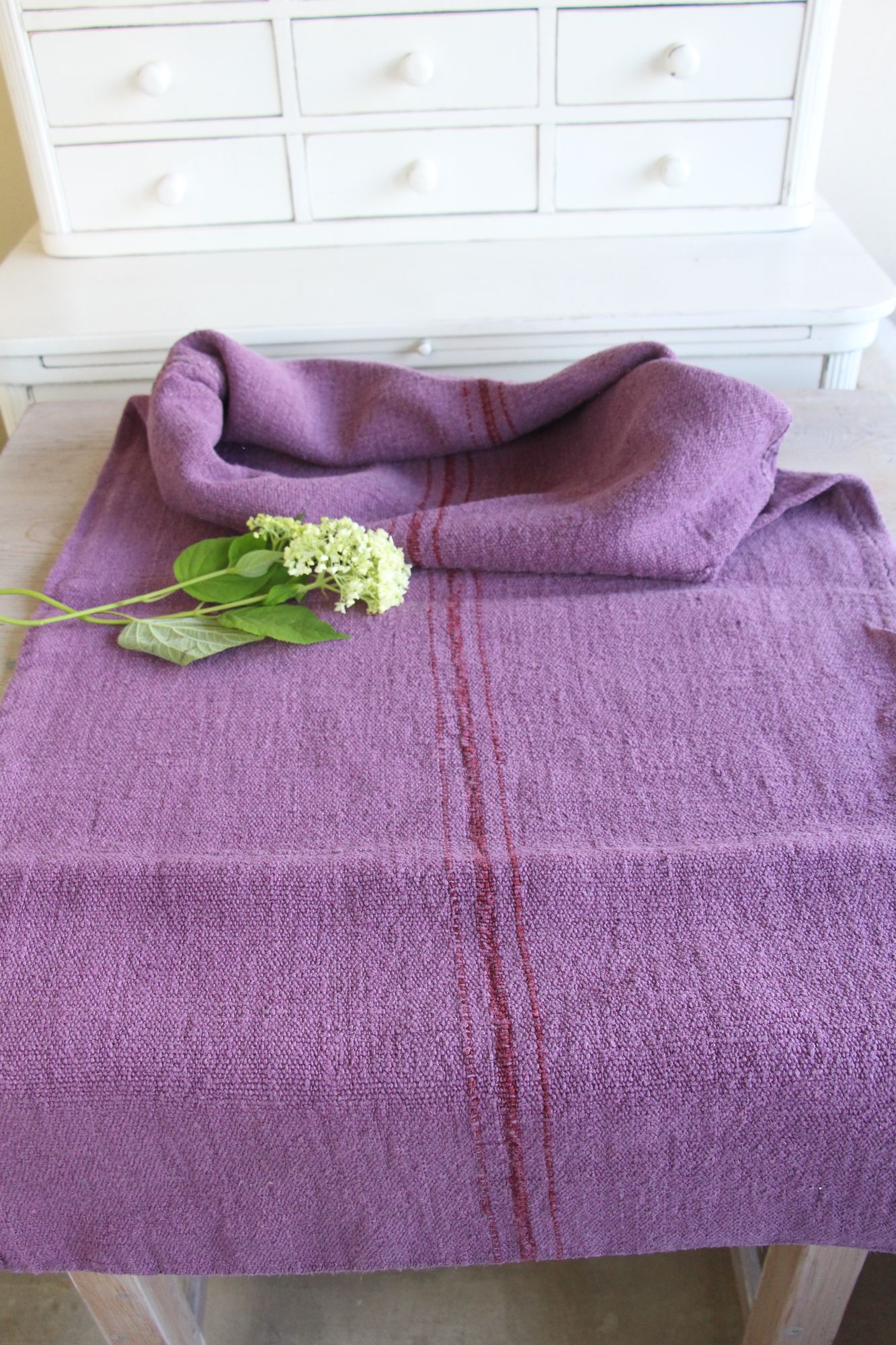 antique linen grainsack, rustic, pillow fabric, durable, dyed linen, Wabi Sabi, L 897 - Image 9