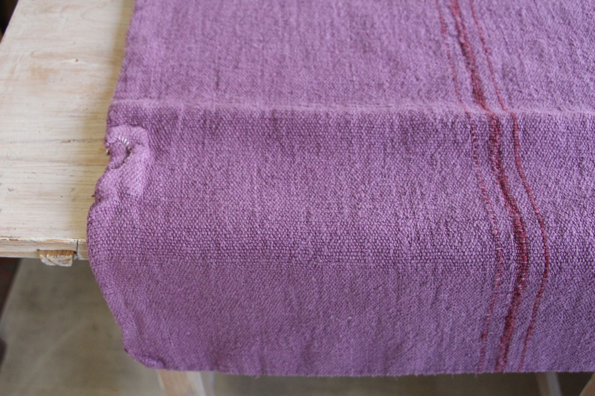 antique linen grainsack, rustic, pillow fabric, durable, dyed linen, Wabi Sabi, L 897 - Image 10