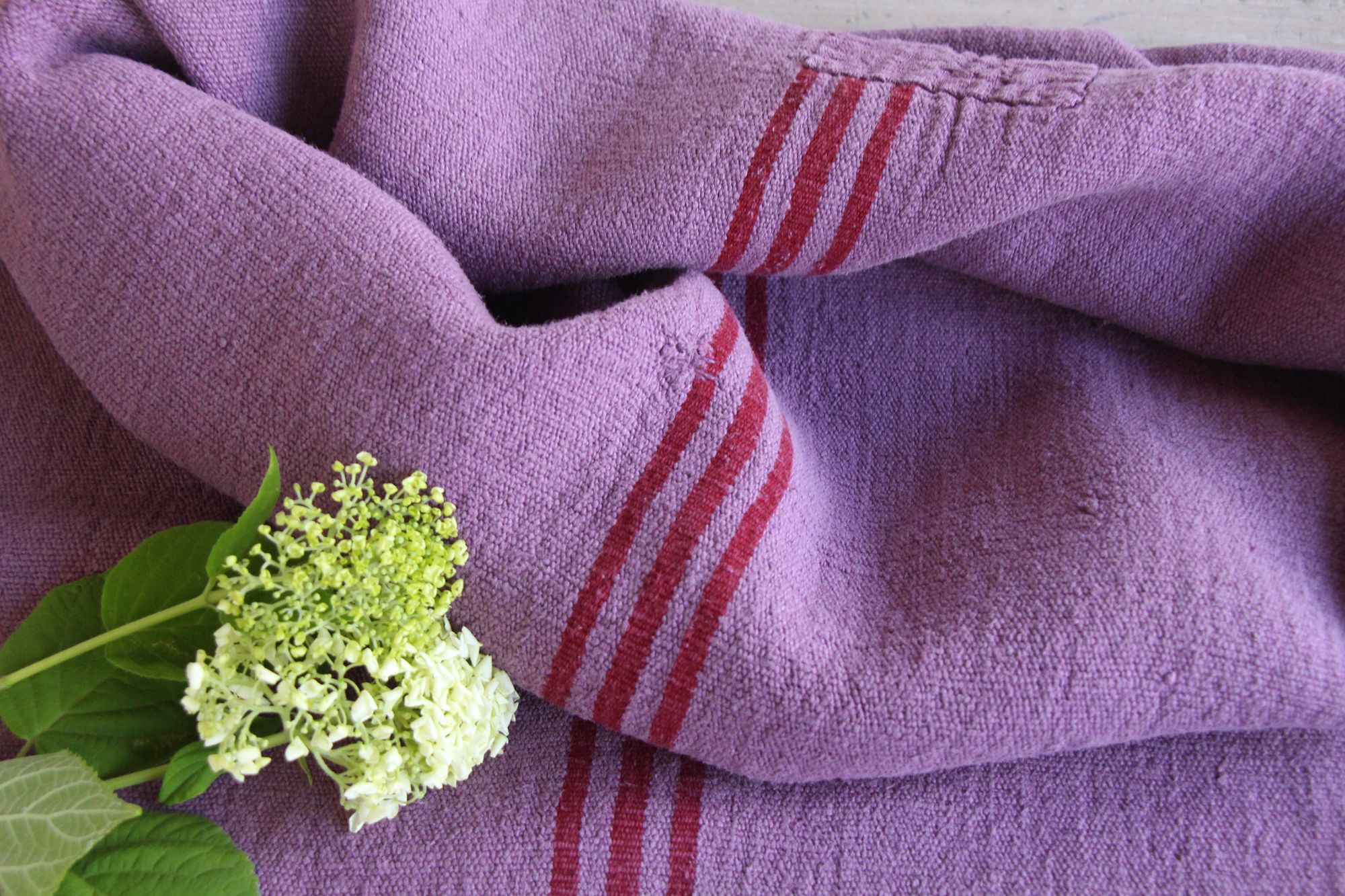 antique linen grainsack, rustic, pillow fabric, durable, dyed linen, Wabi Sabi, L 896 - Image 4