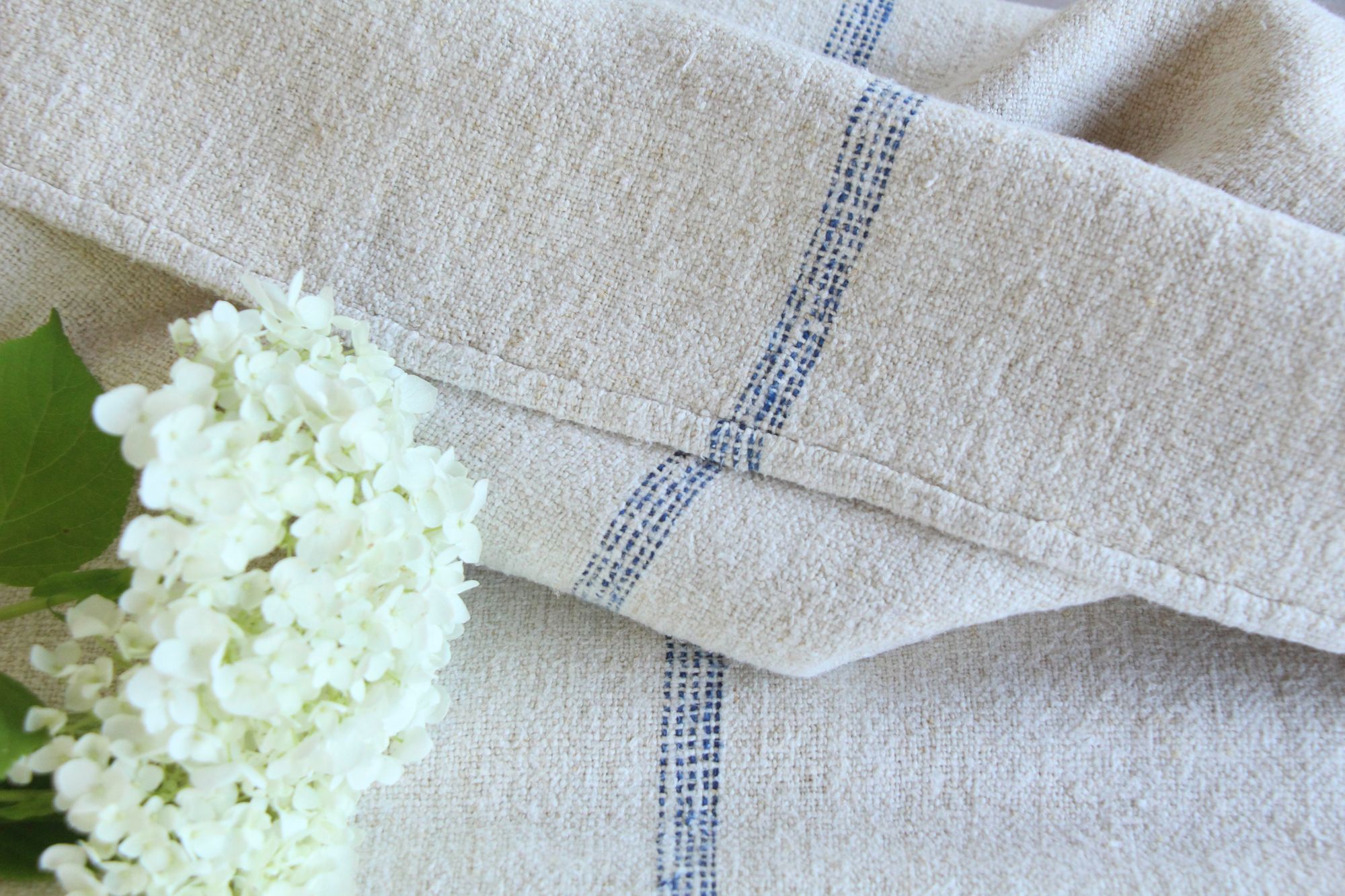 antique linen grainsack, pillow fabric, farmhouse decor, durable, L 921 - Image 4