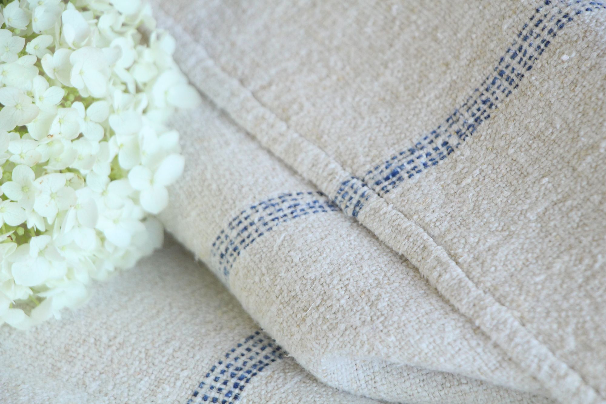 antique linen grainsack, pillow fabric, farmhouse decor, durable, L 921 - Image 6