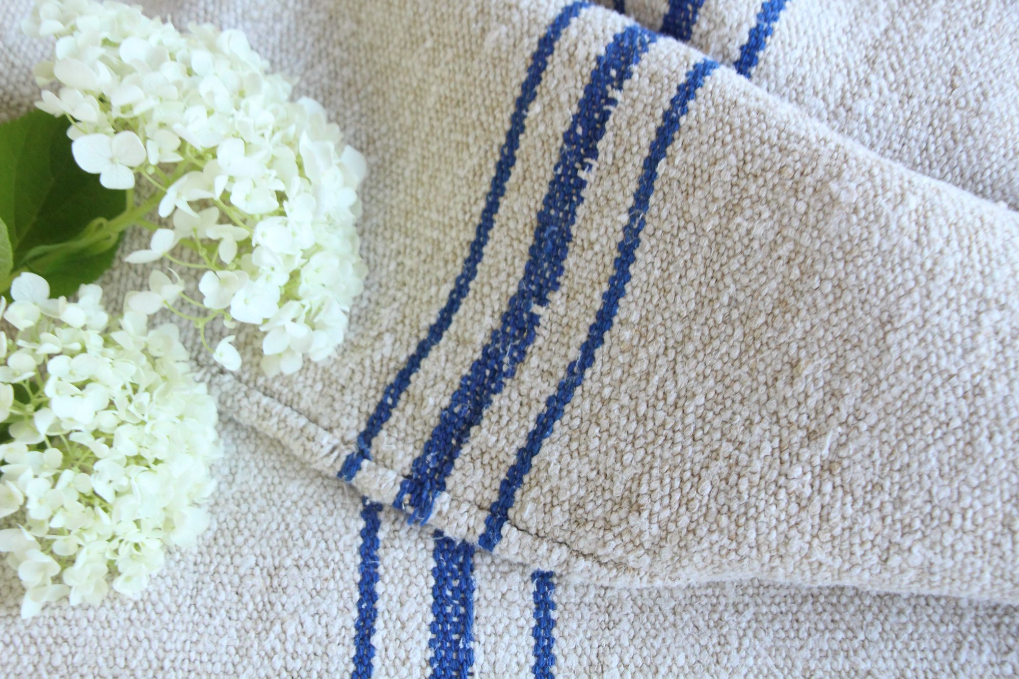 antique linen grainsack, pillow fabric, farmhouse decor, durable, L 919 - Image 10
