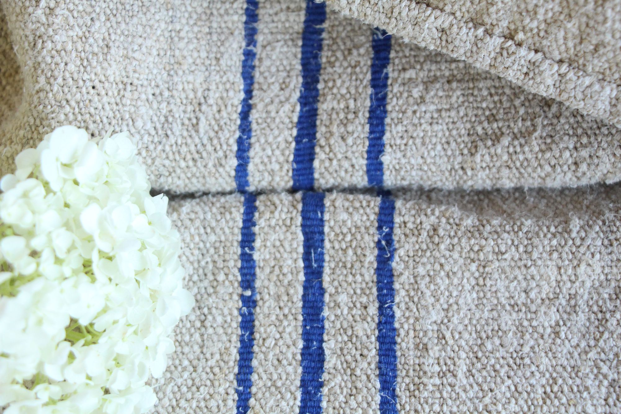 antique linen grainsack, pillow fabric, farmhouse decor, durable, L 917 - Image 9