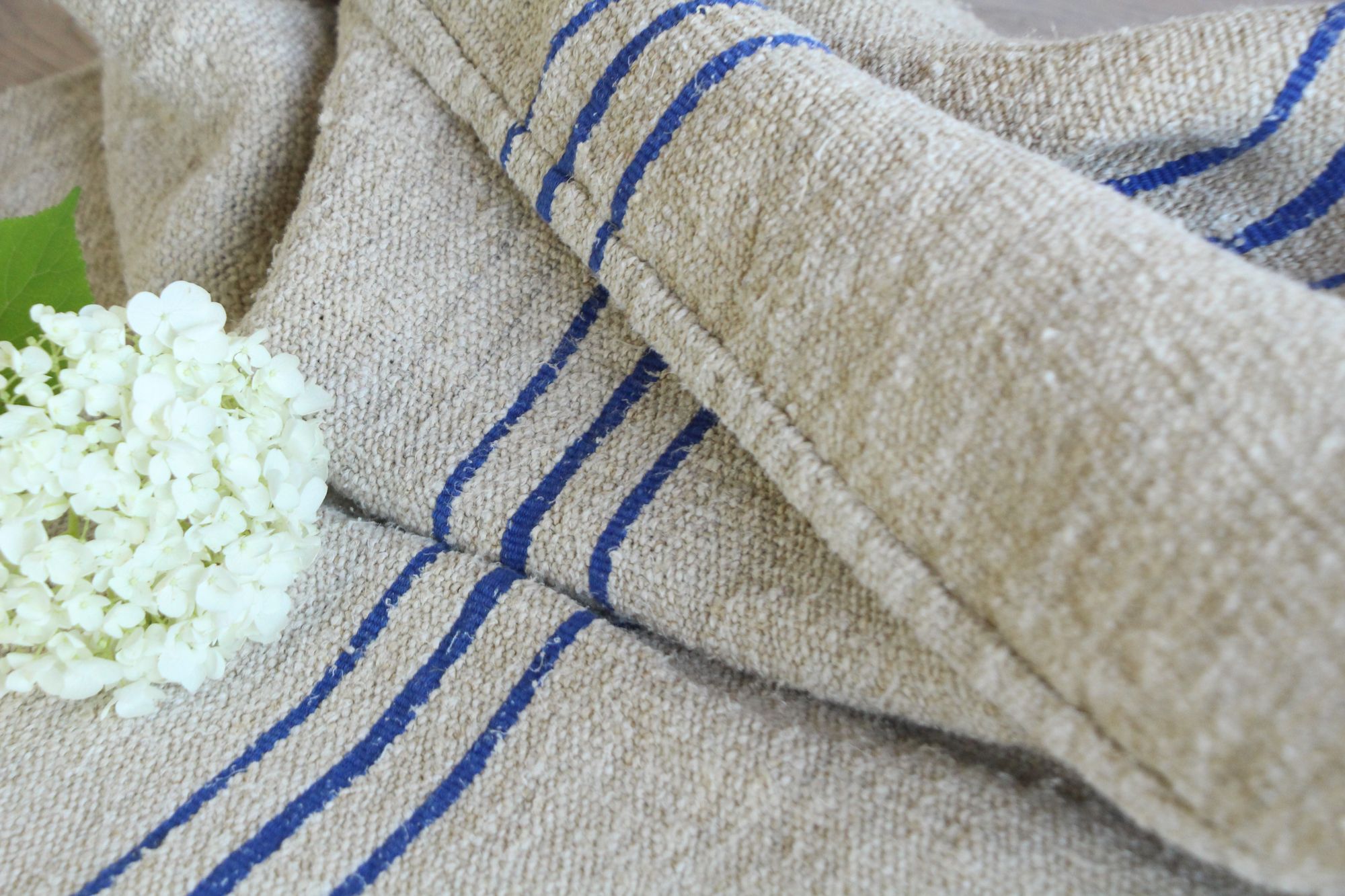 antique linen grainsack, pillow fabric, farmhouse decor, durable, L 917 - Image 8