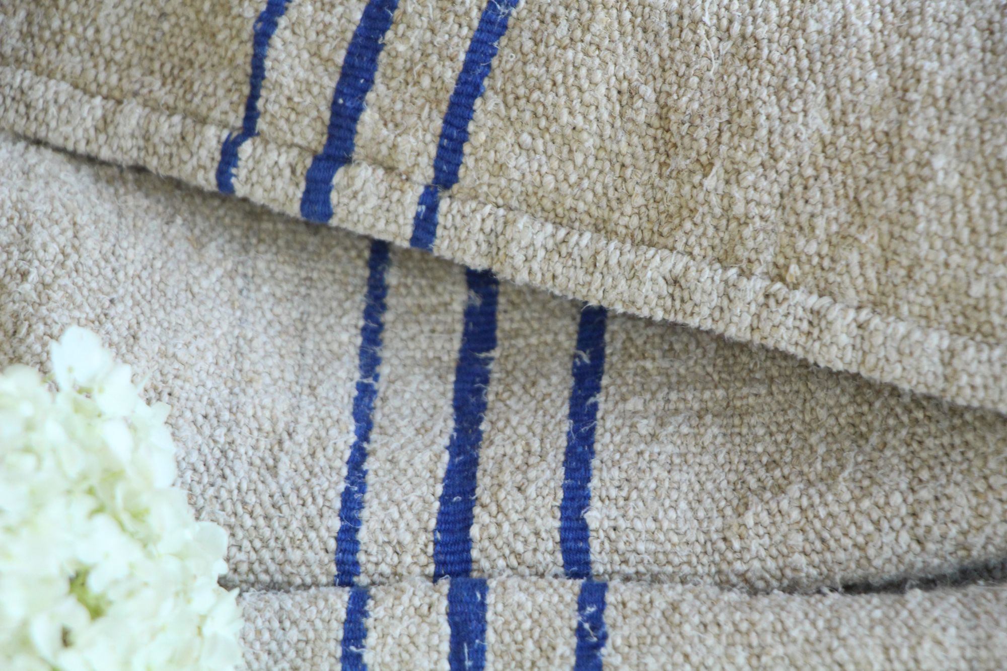 antique linen grainsack, pillow fabric, farmhouse decor, durable, L 917 - Image 6