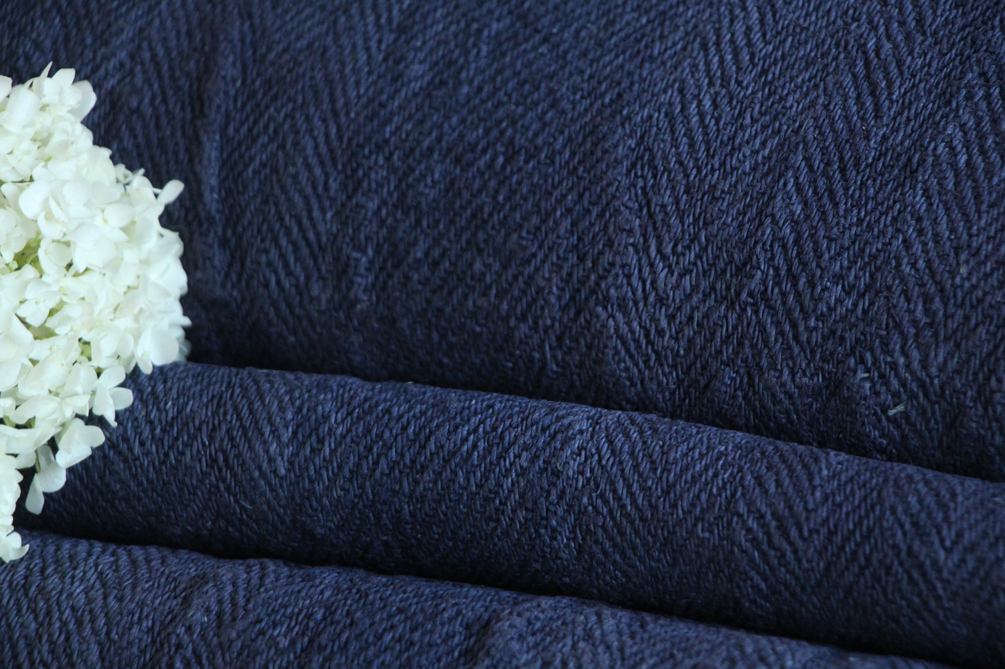 dyed antique linen fabric, 5.57 y, upholstery fabric, stairrunner, rustic, herringbone, Z 223 - Image 10