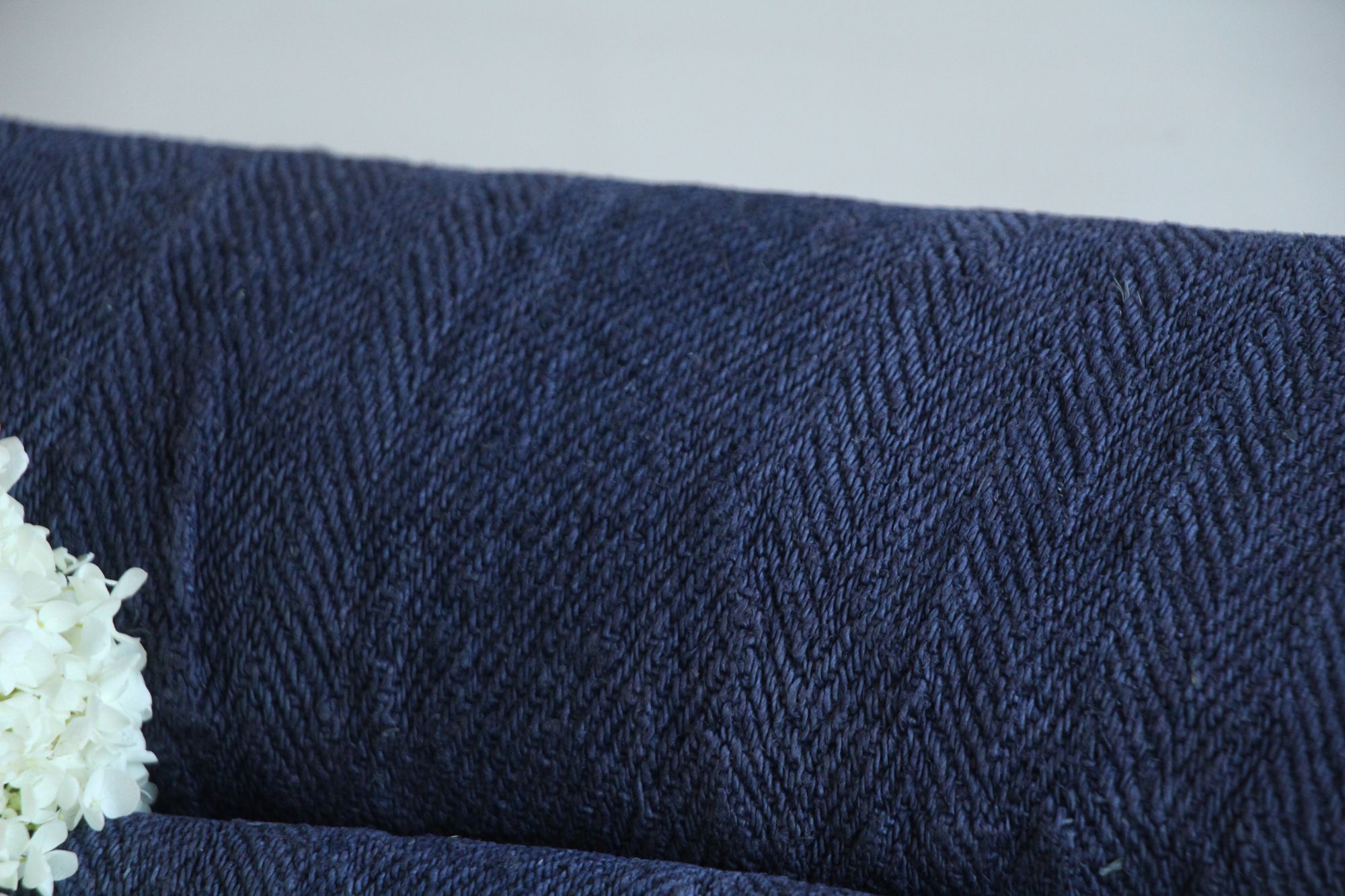 dyed antique linen fabric, 5.57 y, upholstery fabric, stairrunner, rustic, herringbone, Z 223 - Image 7
