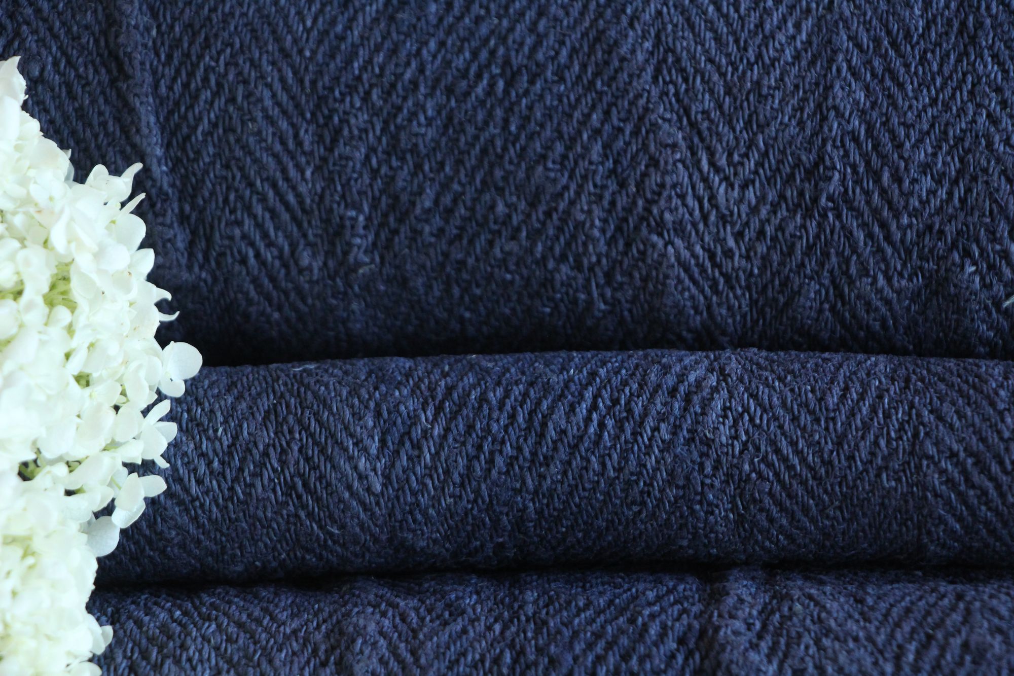 dyed antique linen fabric, 5.57 y, upholstery fabric, stairrunner, rustic, herringbone, Z 223 - Image 9
