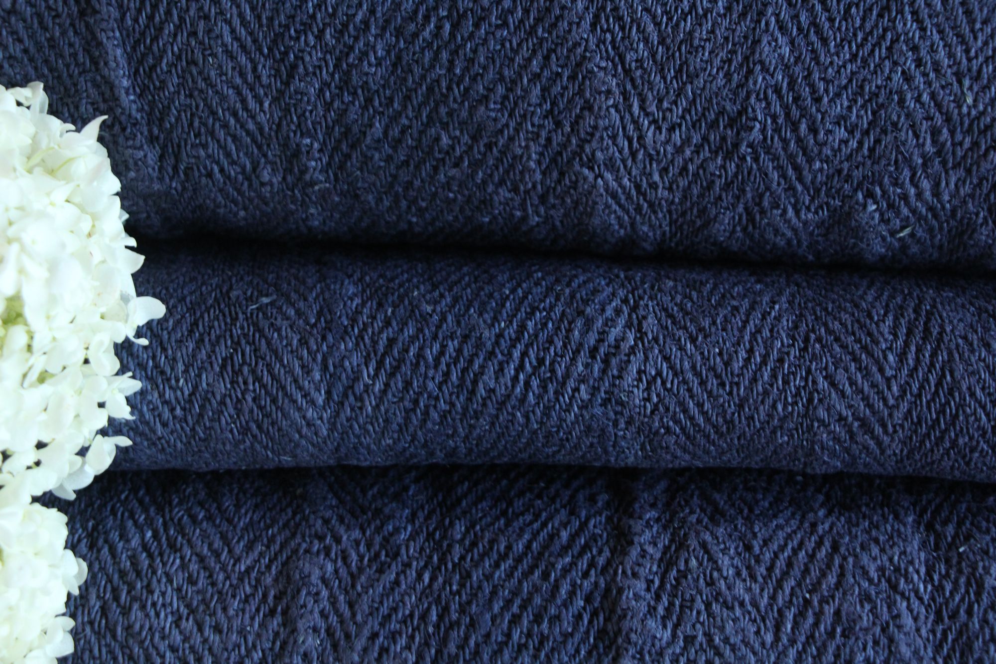 dyed antique linen fabric, 5.57 y, upholstery fabric, stairrunner, rustic, herringbone, Z 223 - Image 8
